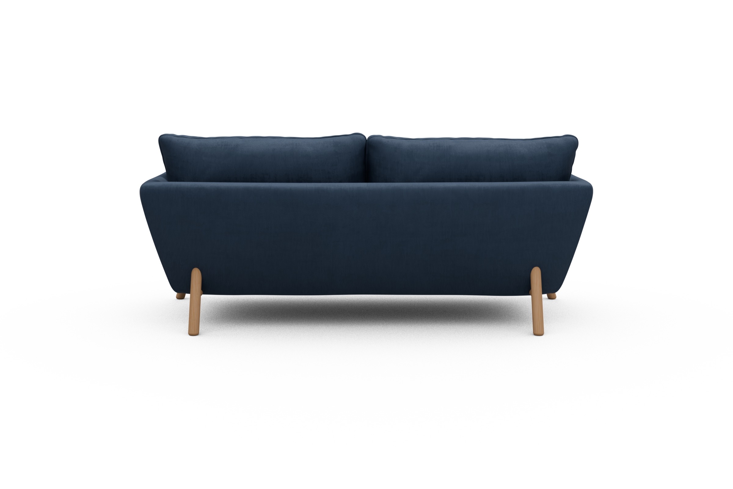 Sofa Emil 2-Sitzer Beinfarbe Eiche Natur Cordufine-Royal-Blue