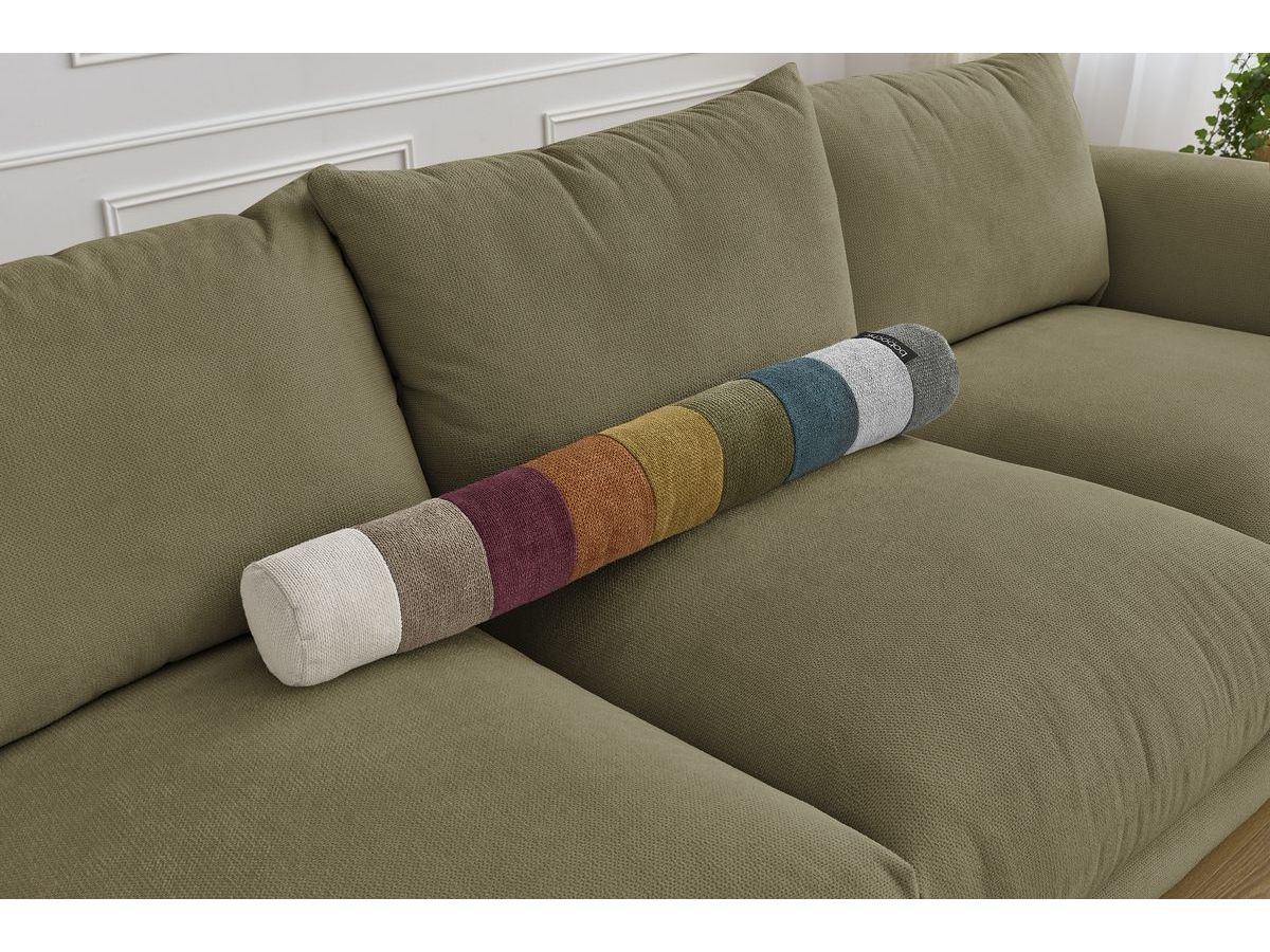 Bobochic Ernest Sofa 4-Sitzer mit Pouf Stoff Grün
