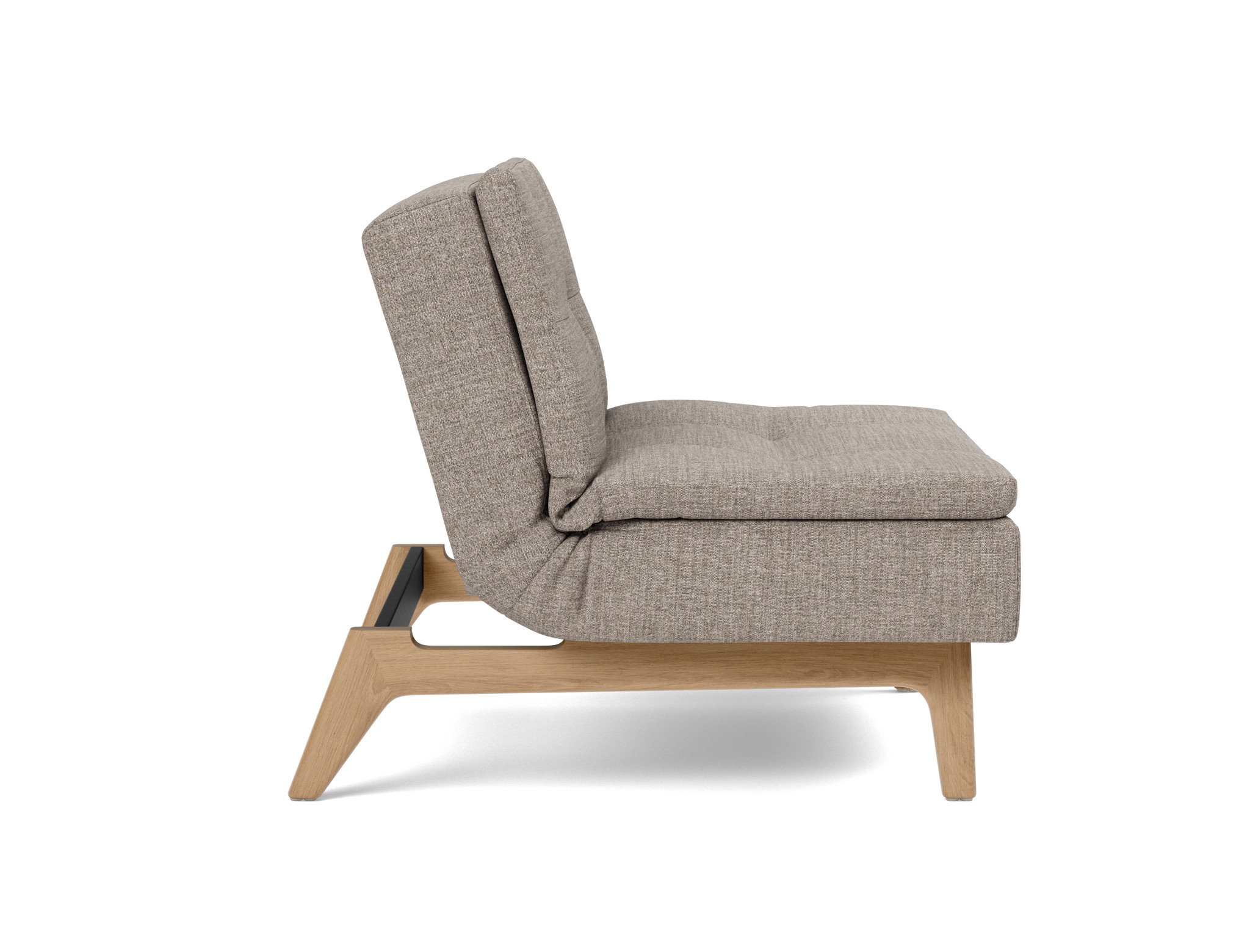 Sessel Dublexo Chenille Yuveno 472-Warm-Grey Beine Eiche