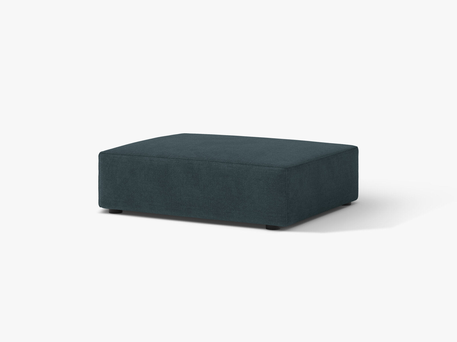 Micadoni Hocker Jodie 1-Sitzer Strukturierter Stoff Liberty Dunkel Petrol