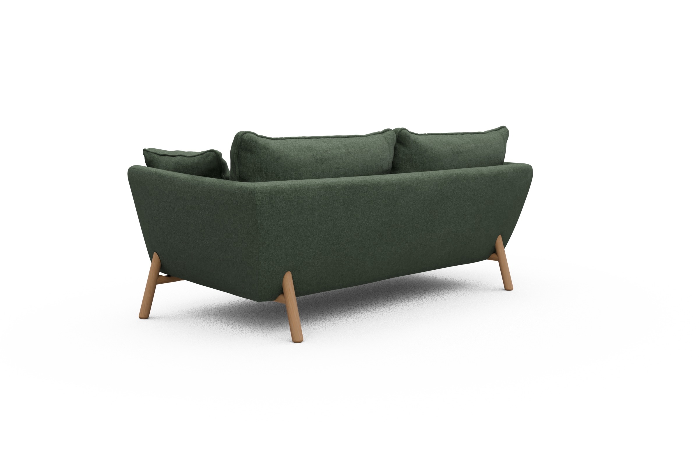 Sofa Emil PREMIUM 2-Sitzer Beinfarbe Eiche Natur Casone-Forest-Green