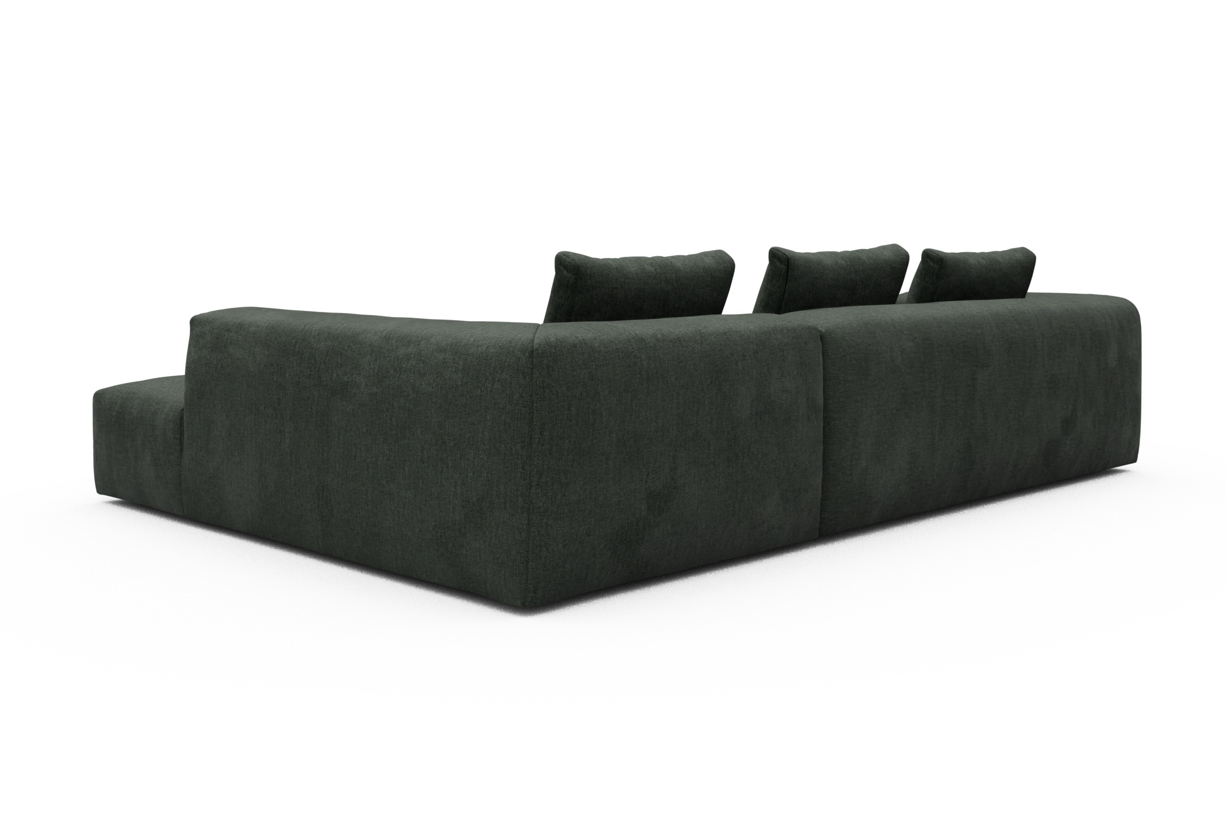 Ecksofa Fred Relax-Ecke rechts mit 2,5-Sitzer Aivi-Pine-Green