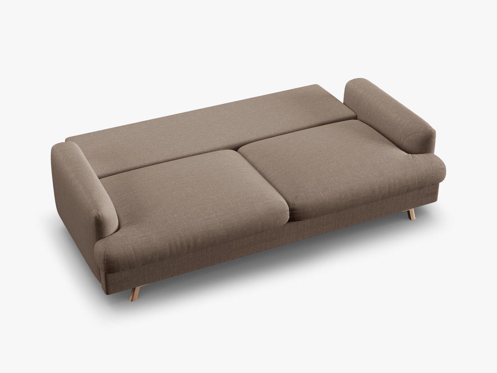 Micadoni Naomi Sofa Mit Bettfunktion Und Stauraum Strukturierter Stoff Liberty Cappuccino