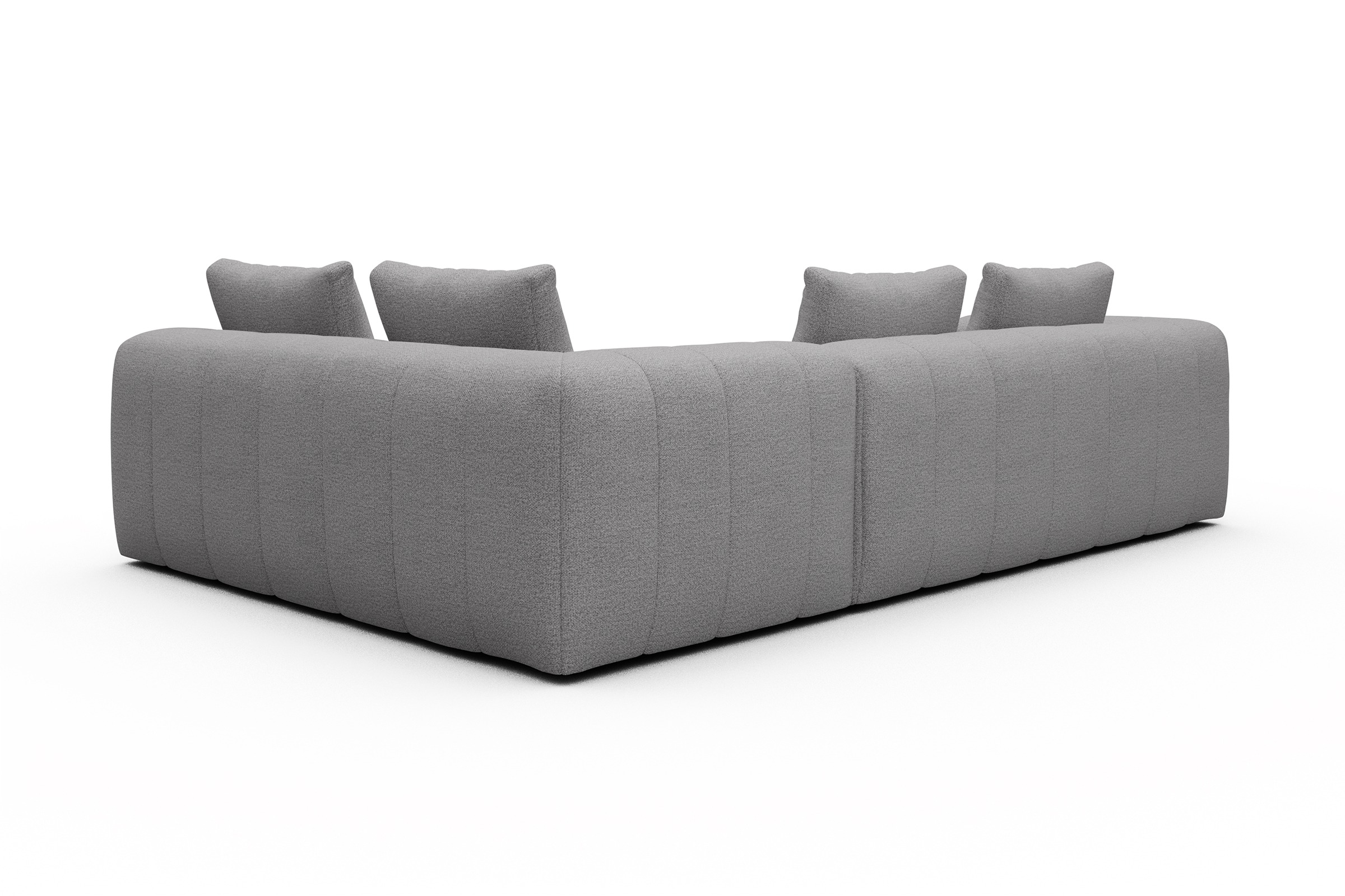 Ecksofa Hugo 2x 2,5-Sitzer Armlehne links Sama-Grey