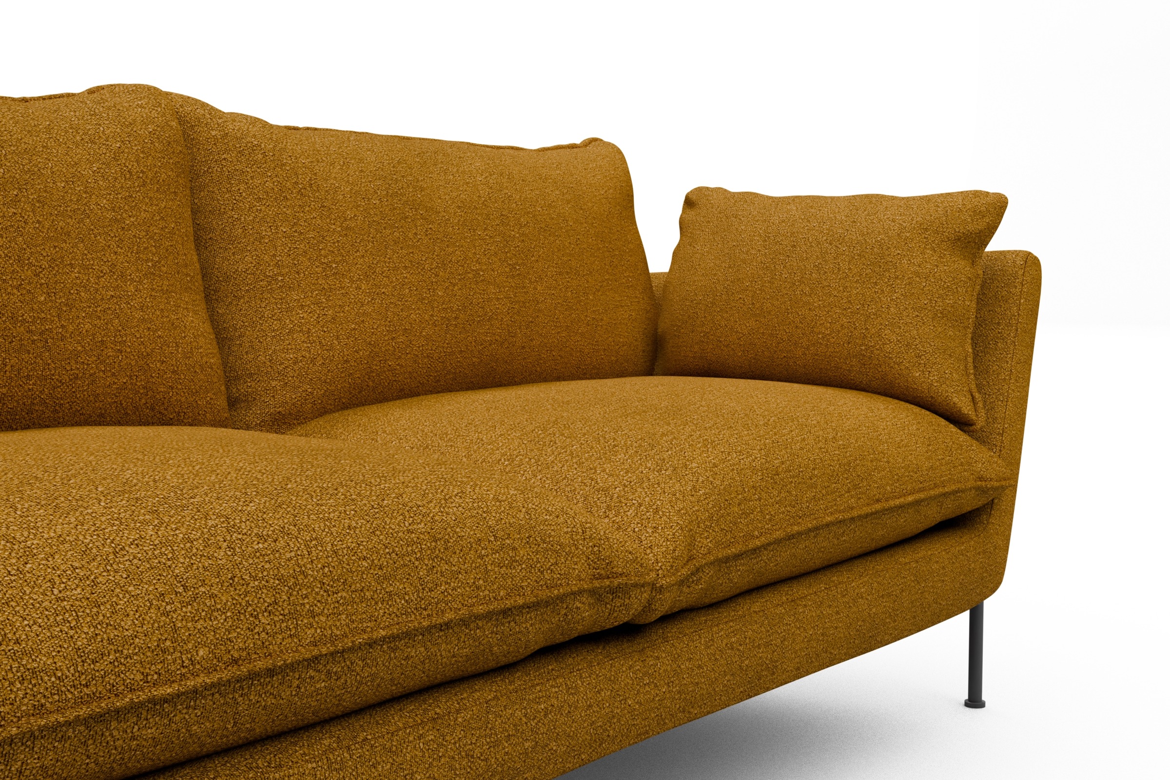 Sofa Anton PREMIUM 2-Sitzer Boucle-Ochre