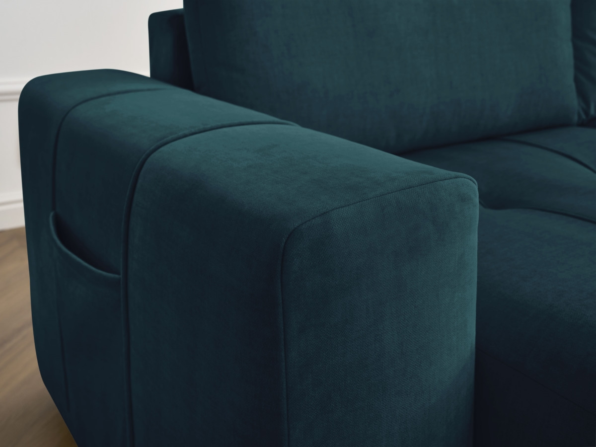 Bobochic Arsene Sofa 4-Sitzer Samt Dunkelblau
