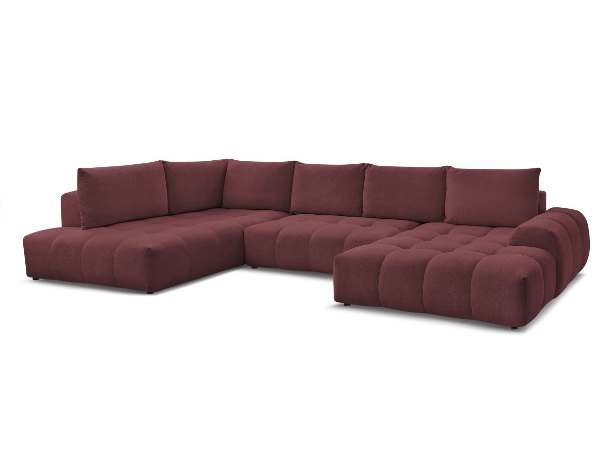 Bobochic Everest Wohnlandschaft, 6 Kissen Melange-Stoff Rot Ecke rechts