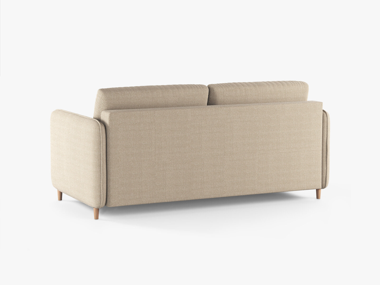 Micadoni Sofa mit Schlaffunktion Simo 3-Sitzer Strukturierter Stoff Babel Beige