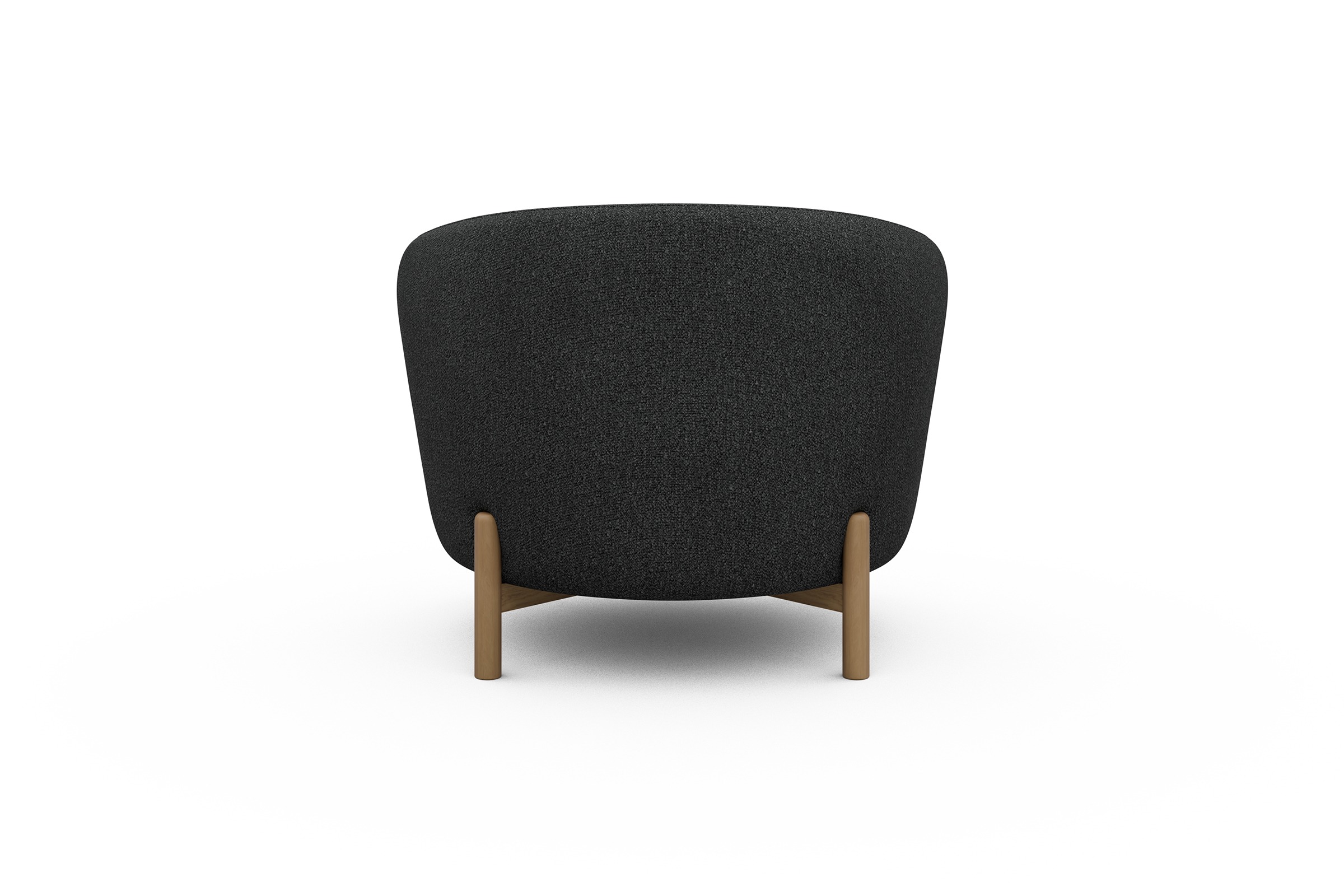 Sessel Ronda Holzbeine Eiche Natur Boucle-Charcoal