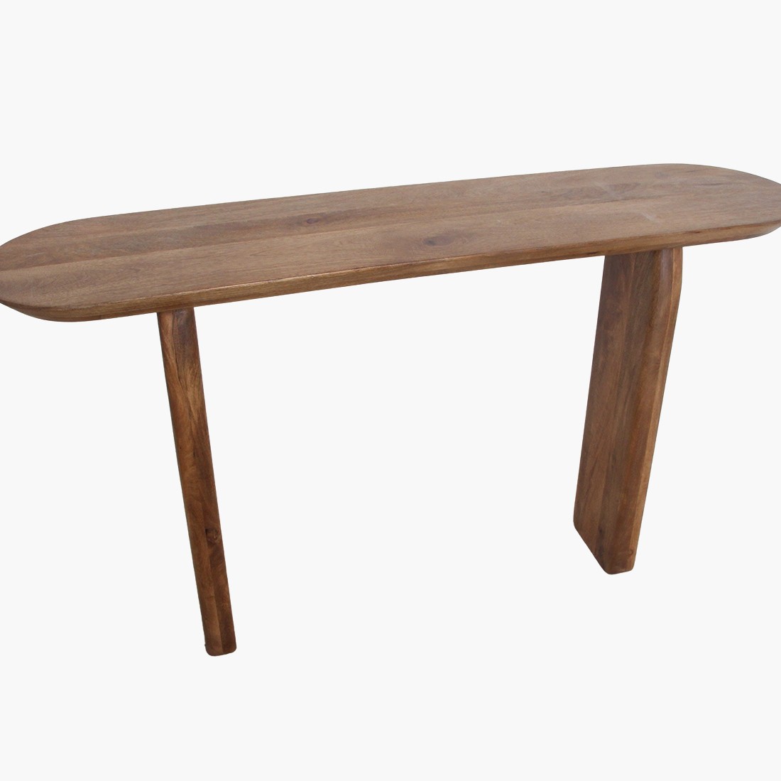 Raw Materials Bullnose Wandtisch aus Mangoholz braun 140x35x80cm