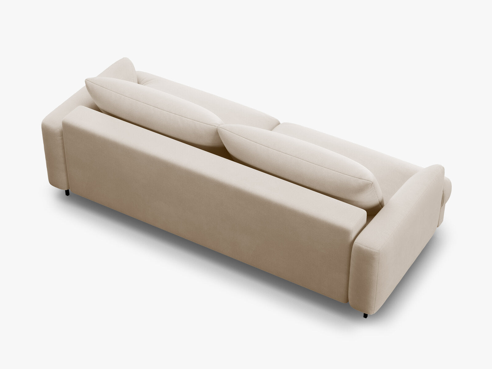 Micadoni Naomi Sofa Mit Bettfunktion Und Stauraum Samt Salvador Beige