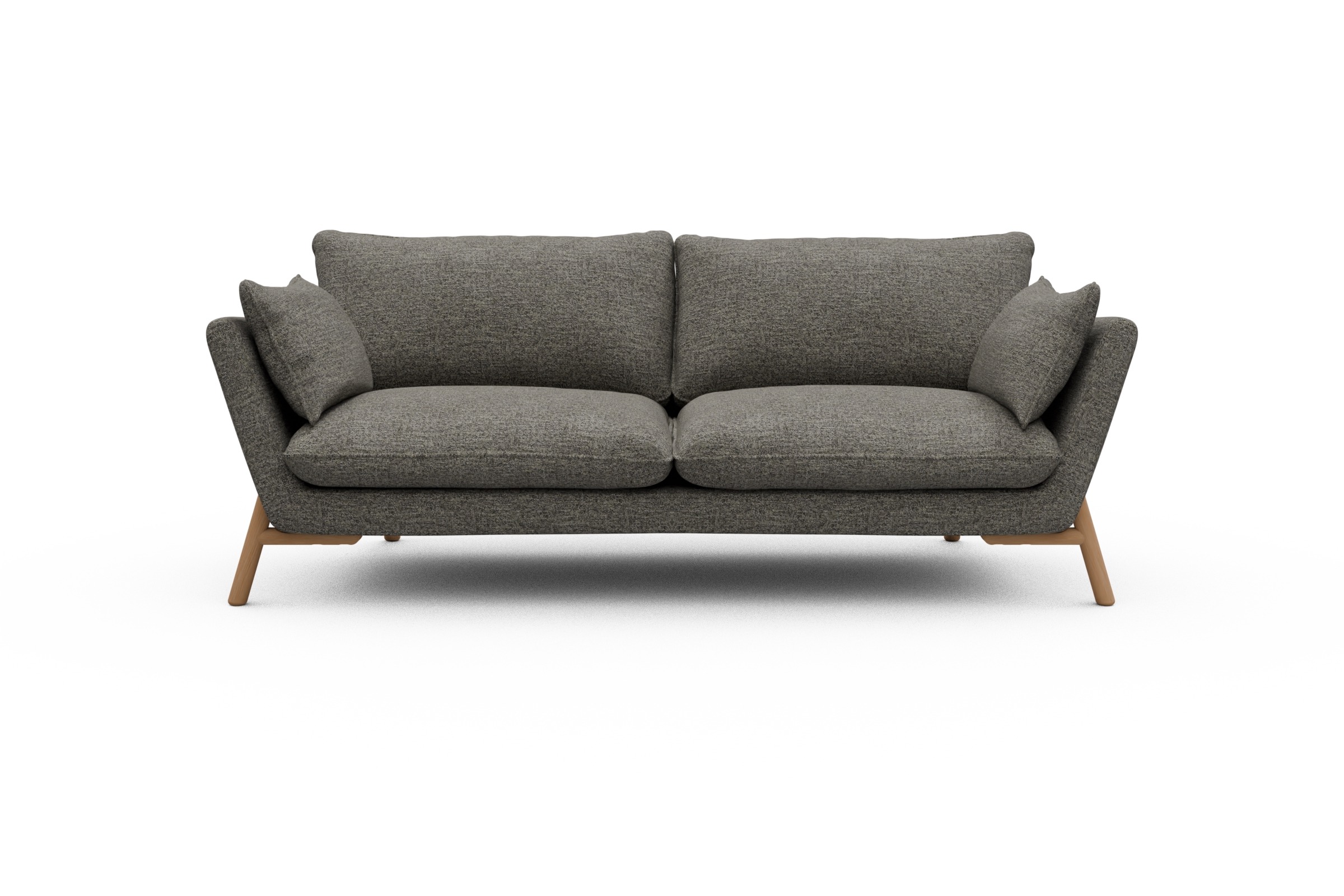 Skandi Home Sofa Emil 3-Sitzer Beinfarbe Eiche Natur Carreno-Sepie-Brown moebelfaktor