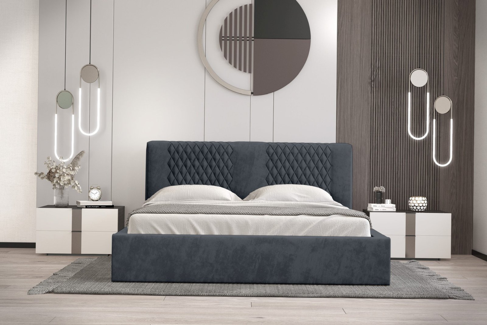 Polsterbett Orio Chenille 160x200 mit Metallrahmen Ditra-New 11