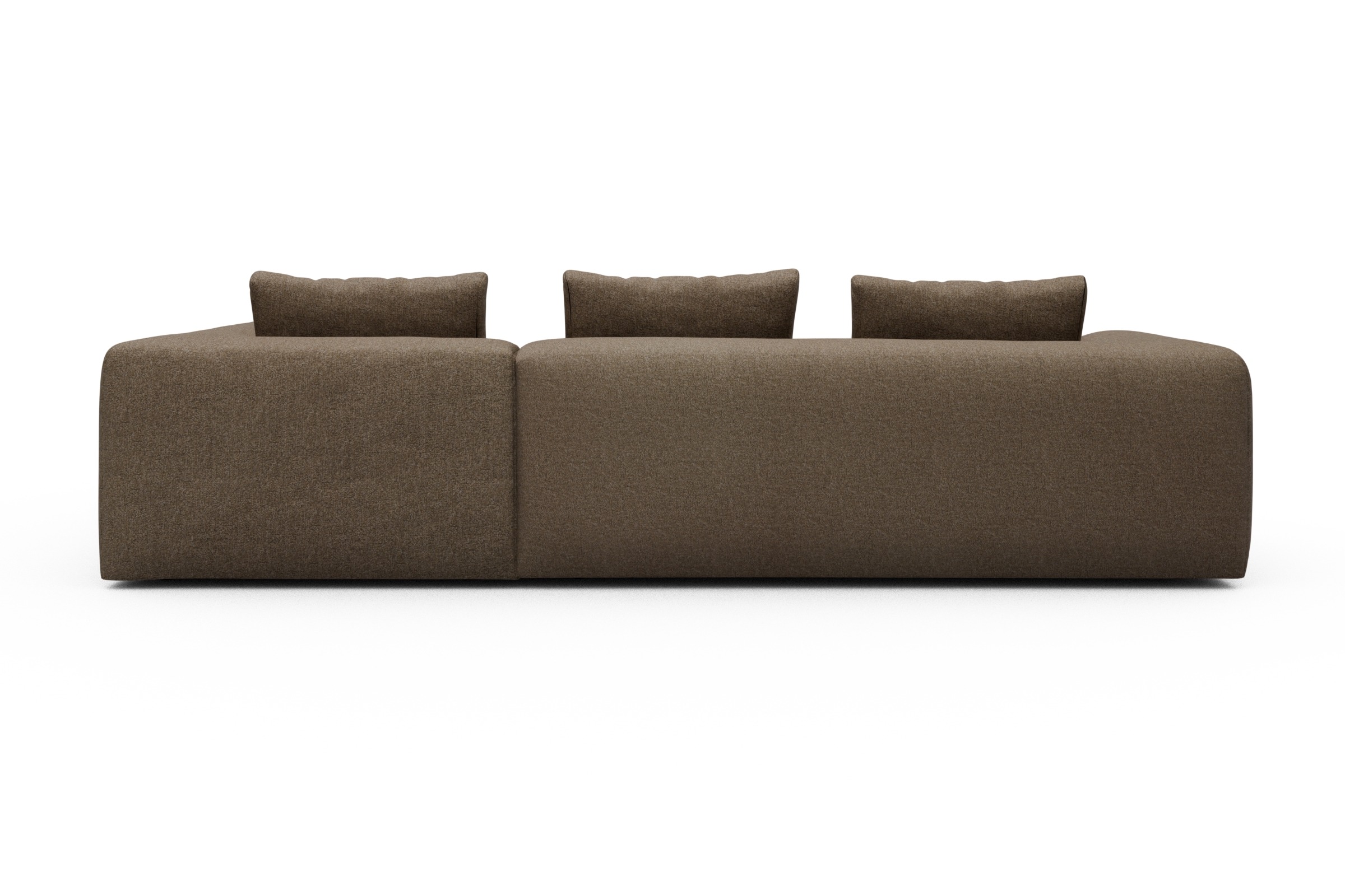 Ecksofa Fred Relax-Ecke rechts mit 2,5-Sitzer Aivi-Khaki-Brown