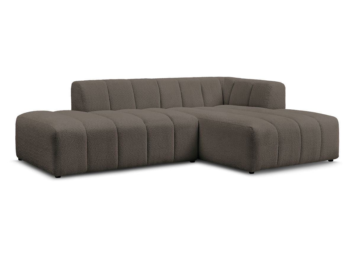 Bobochic Annecy Ecksofa Bouclé-Stoff Braun Ecke rechts