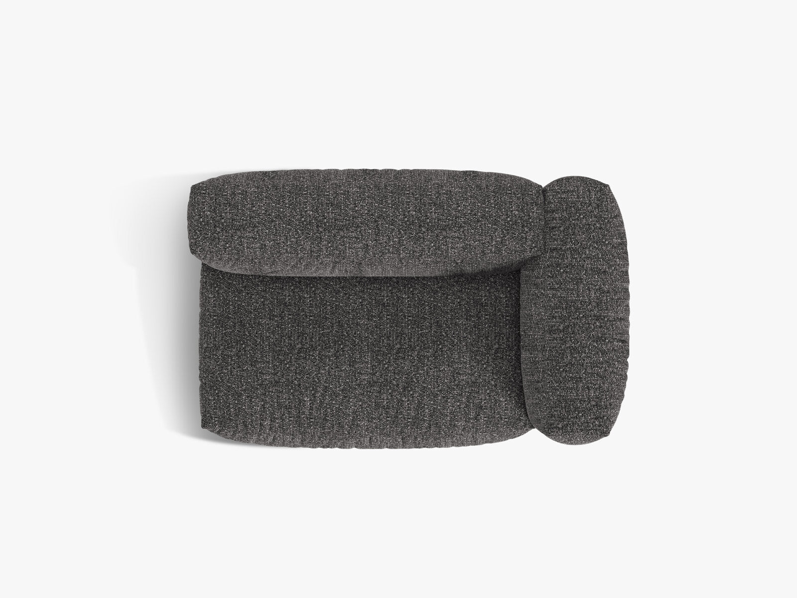Micadoni Eckmodul Martina 1-Sitzer Groß Rechts Boucle Monet Anthrazit
