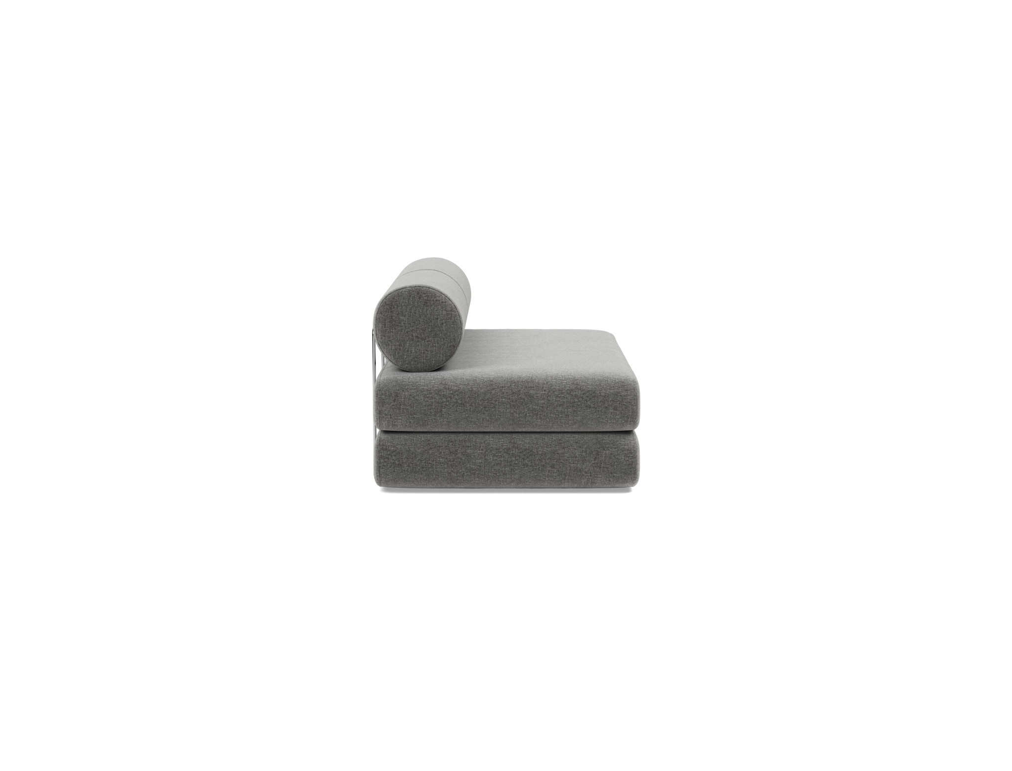 Tagesbett Circlus mit Rückenrollen Strukturierter Stoff Twist 563-Charcoal