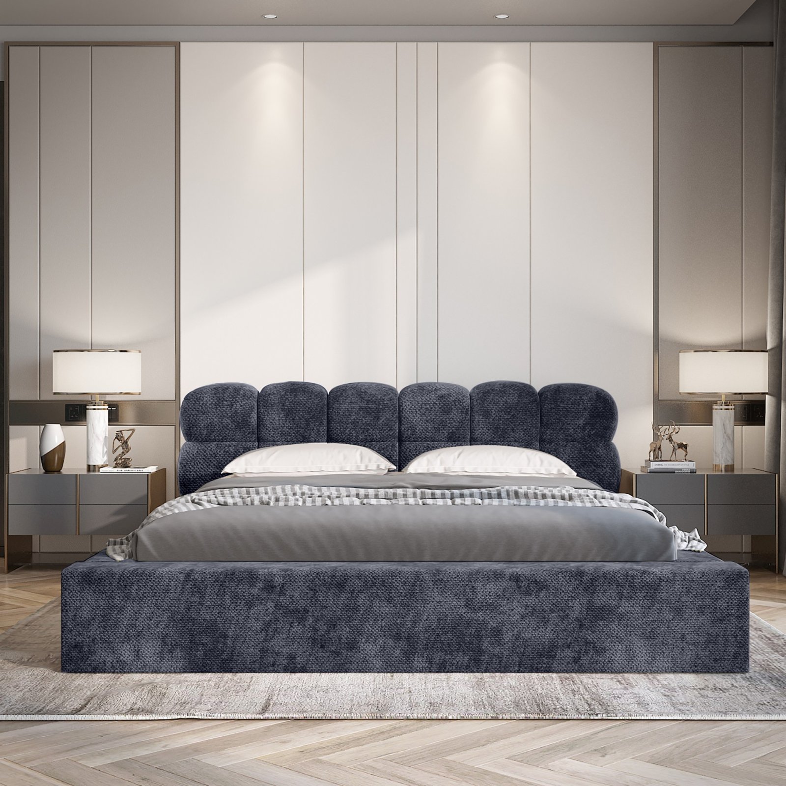 Polsterbett Vento-New Chenille 180x200 mit Metallrahmen Tender Way 77