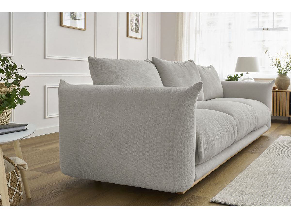 Bobochic Ernest Sofa 3-Sitzer 265 × 106 cm Stoff Hellgrau