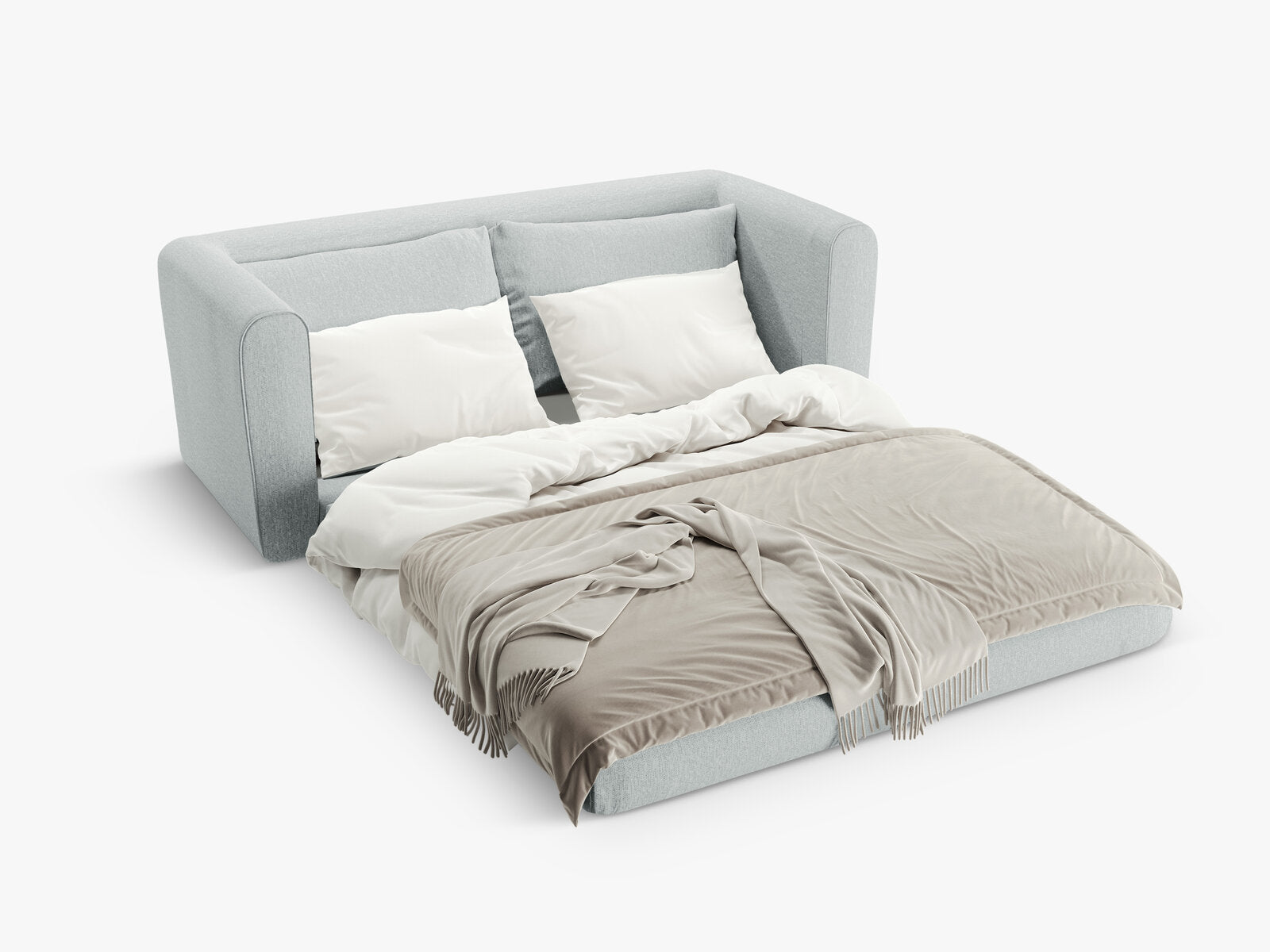 Micadoni Sofa Lido 2-Sitzer Strukturierter Stoff Minze
