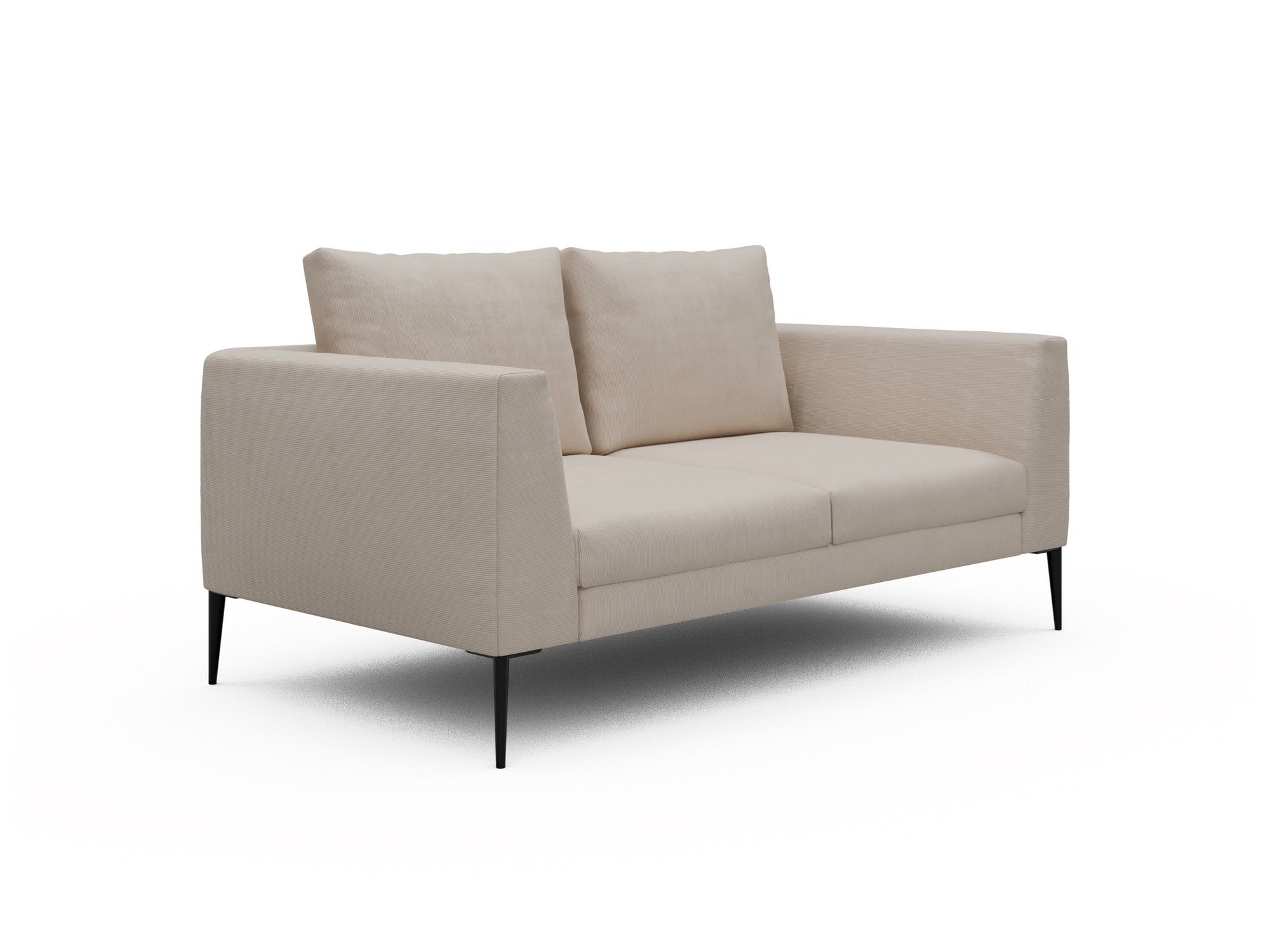 Skandi Home Sofa Paul 2-Sitzer Cordufine-Off-White moebelfaktor