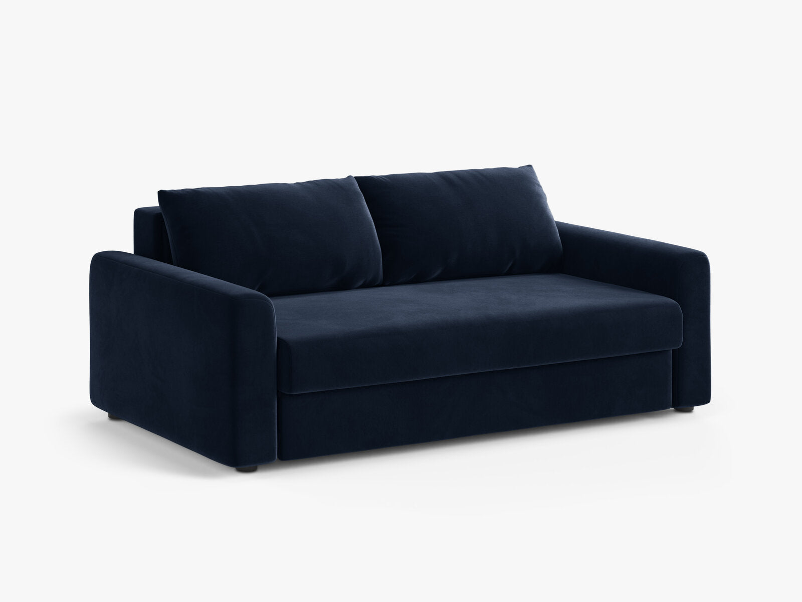 Micadoni Sofa mit Schlaffunktion David 3-Sitzer Samt Salvador Königsblau