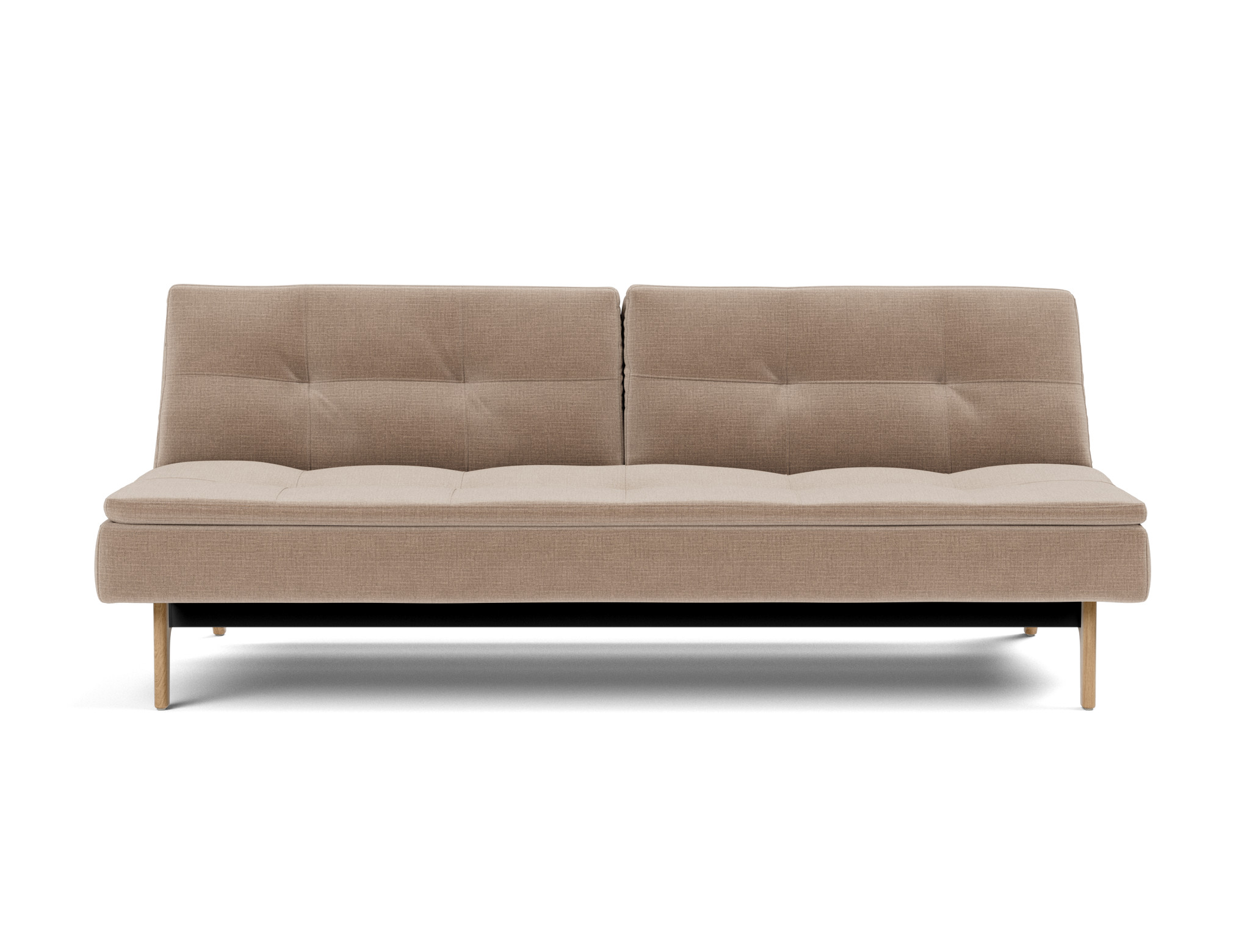 Schlafsofa Dublexo Chenille Esina 417-Mocha Beine Eiche