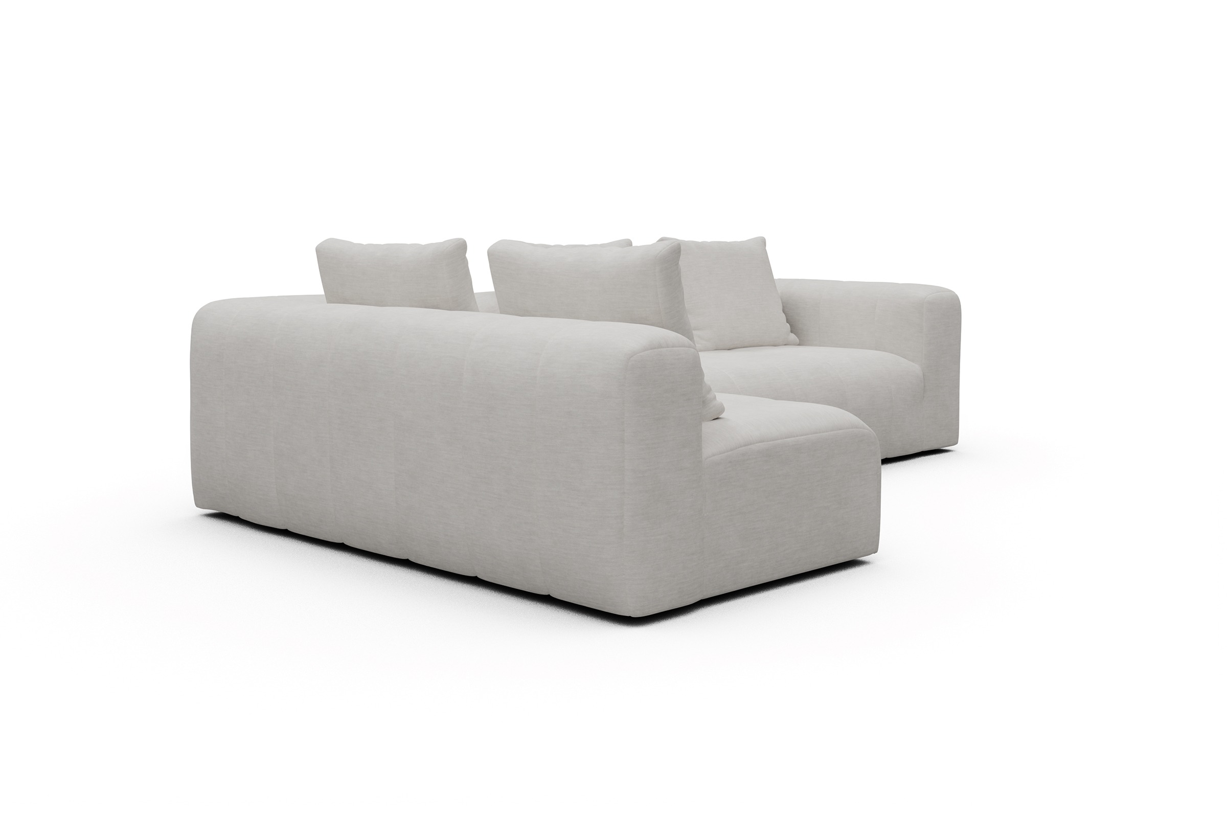 Ecksofa Hugo 2x 2,5-Sitzer Armlehne rechts Vivus-Dusty-Off-White