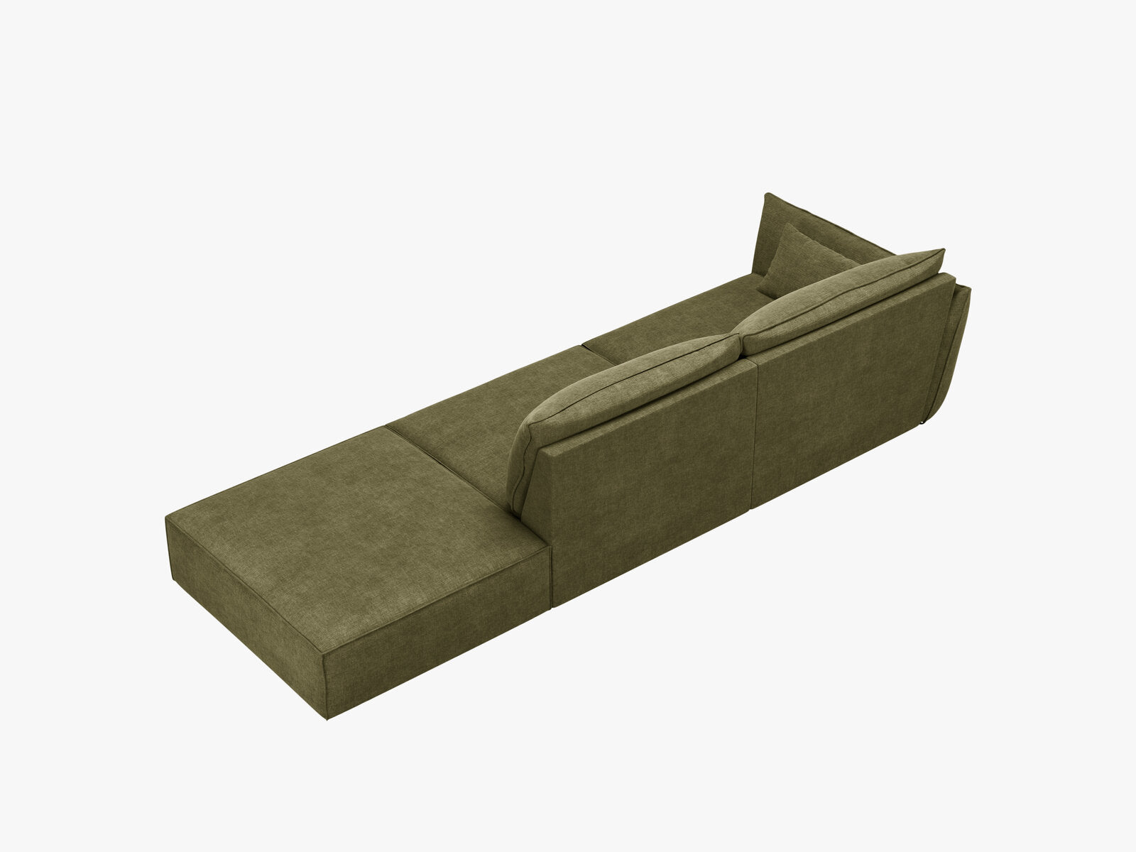 Micadoni Sofa Kaelle 4-Sitzer Rechts Chenille Over The Horizon Grün