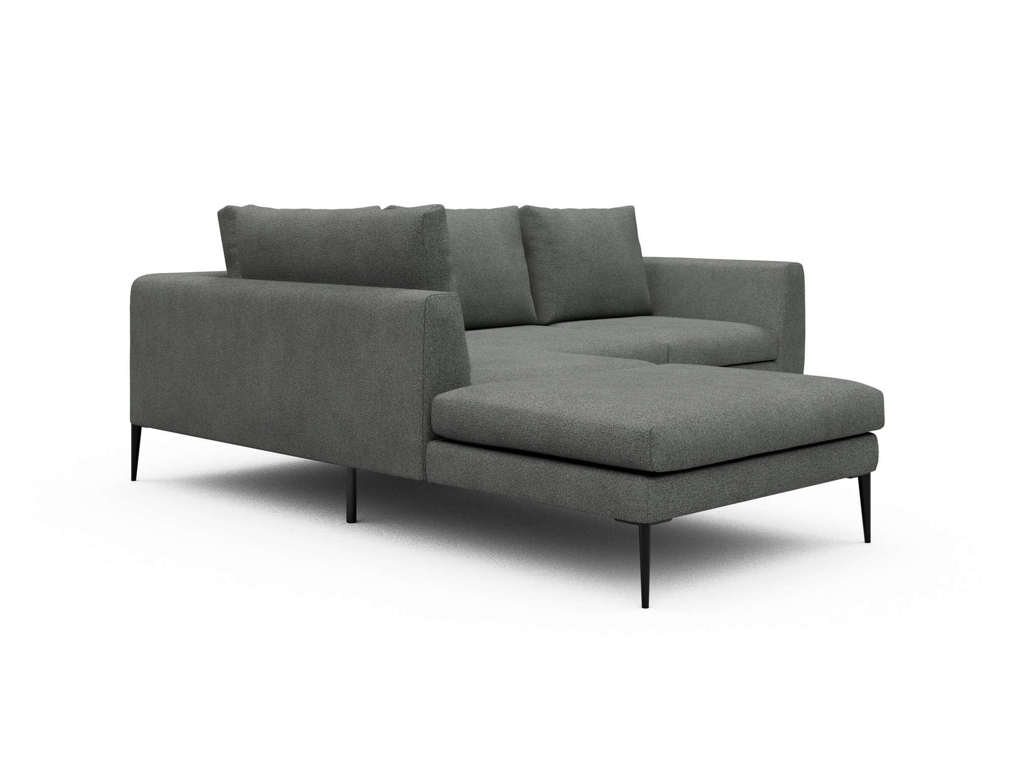 Skandi Home Ecksofa Paul Relax-Ecke links mit 2-Sitzer Boucle-Ash-Grey moebelfaktor