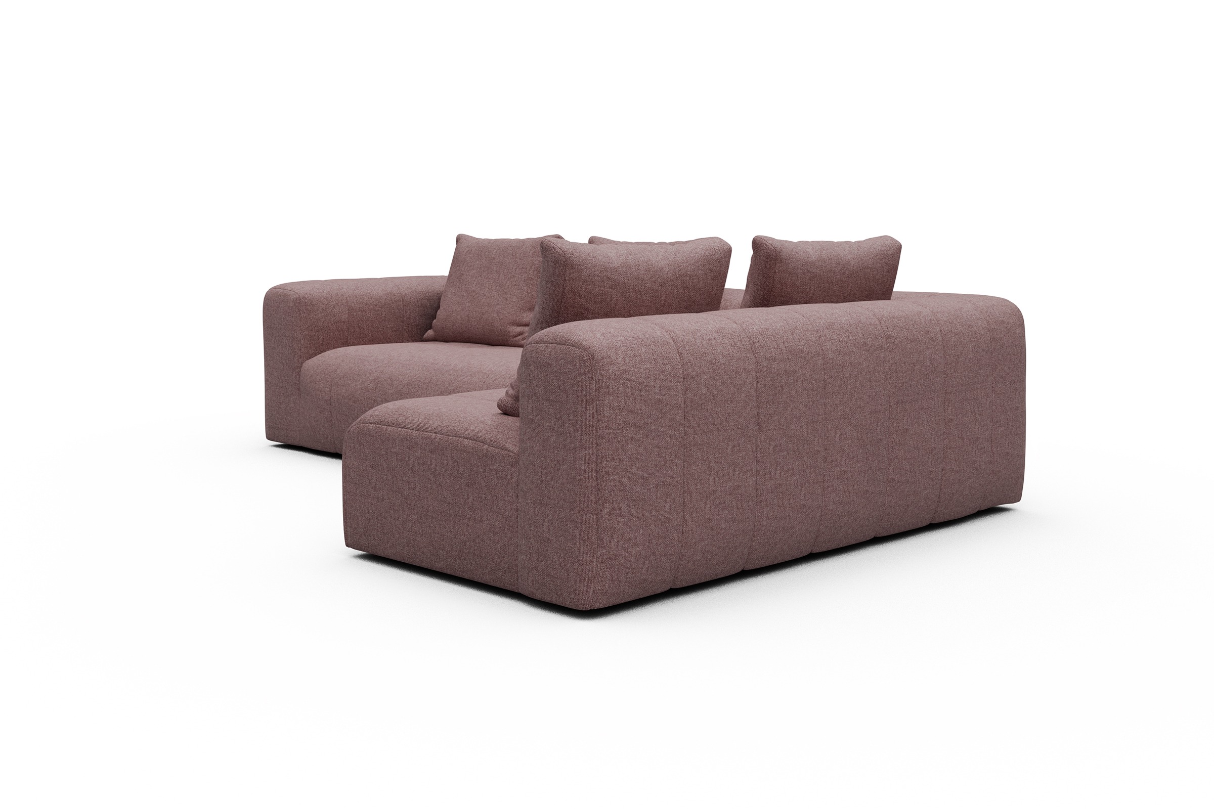 Ecksofa Hugo 2x 2,5-Sitzer Armlehne links Sama-Flamingo