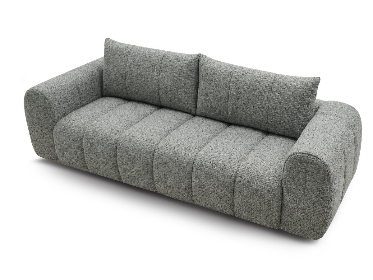 Bobochic Nesty Sofa 3-Sitzer Melange-Stoff Dunkelgrau