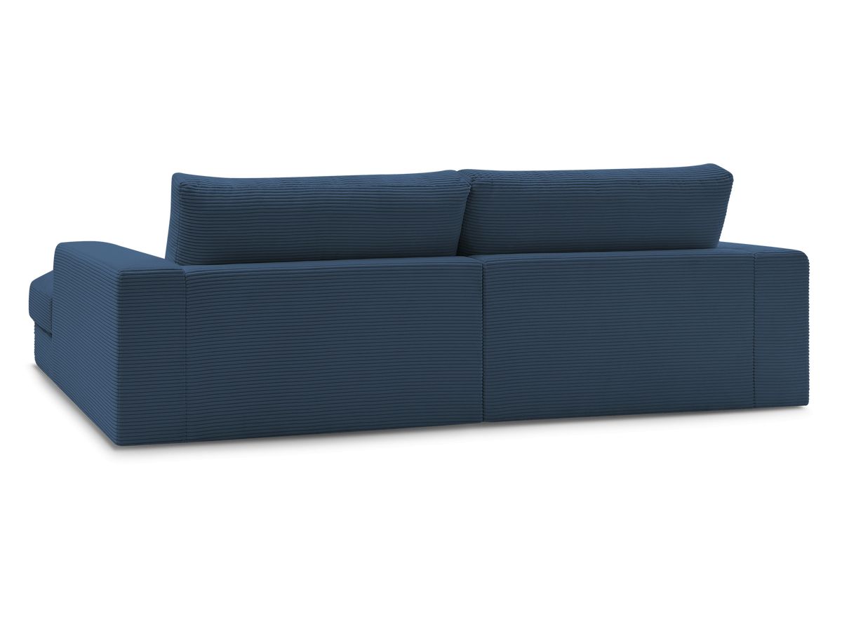Bobochic Leonard Ecksofa 234 × 159 cm Cordsamt Dunkelblau Ecke links
