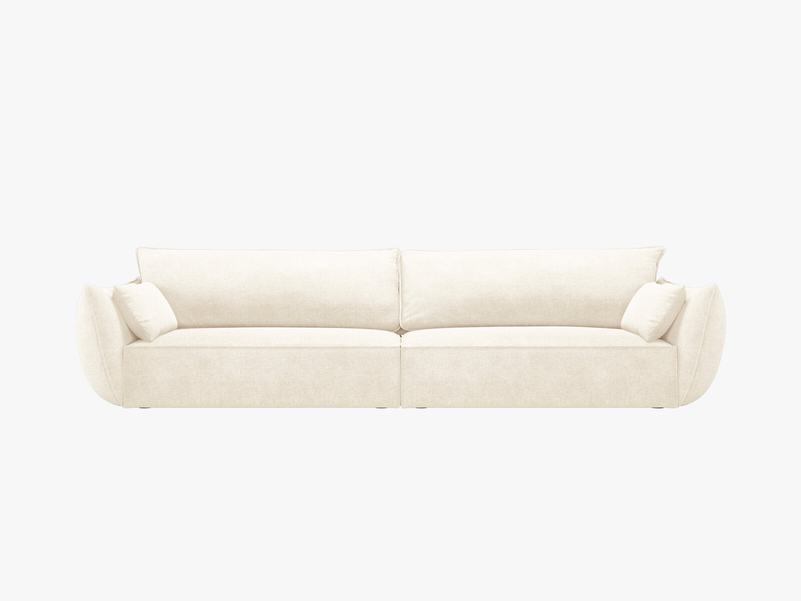 Micadoni 4-Sitzer Sofa Kaelle Chenille Over The Horizon Helles Beige
