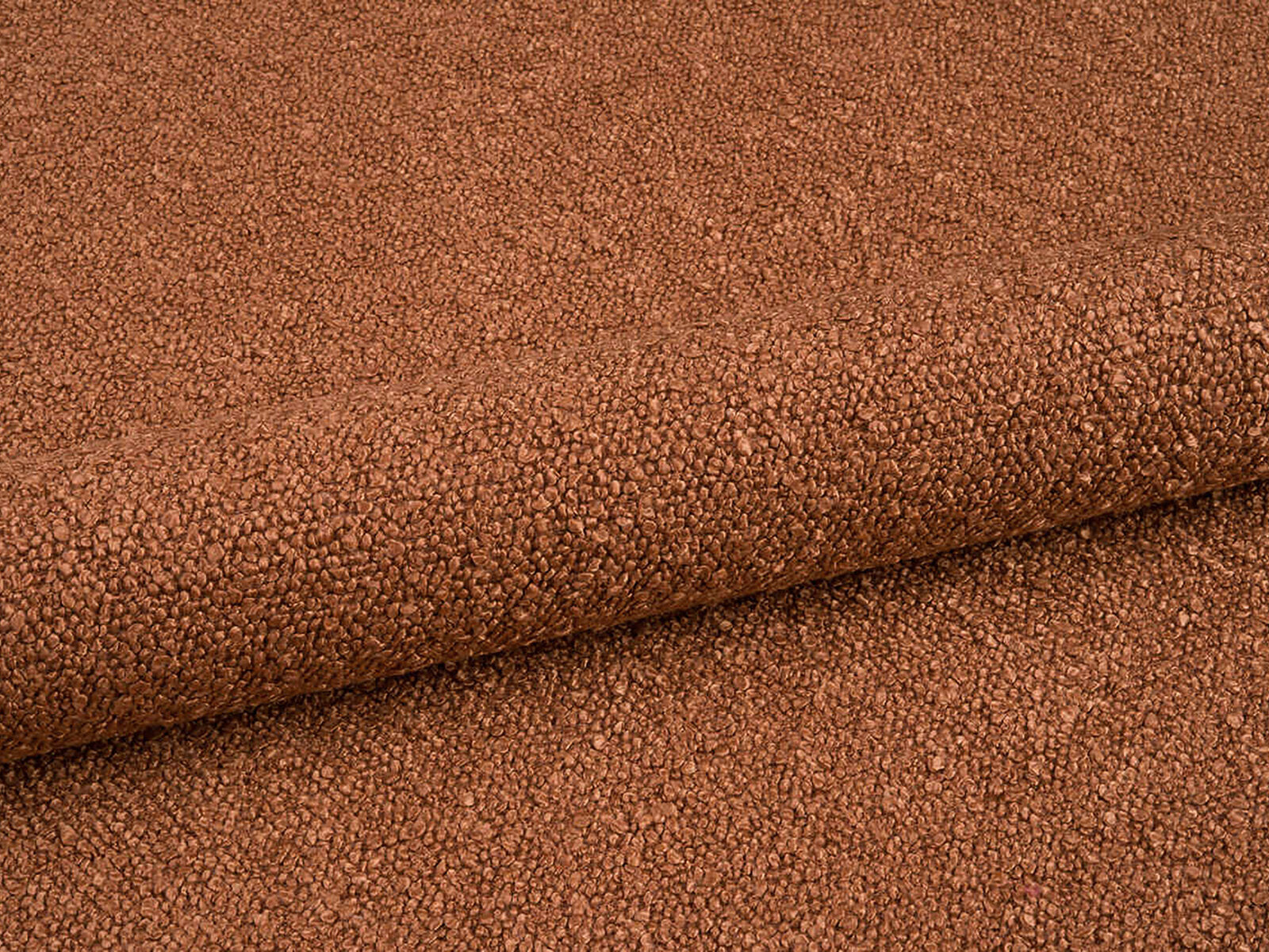Micadoni Polsterbett mit Kopfteil Linea Boucle Baloo Terrakotta 180x200