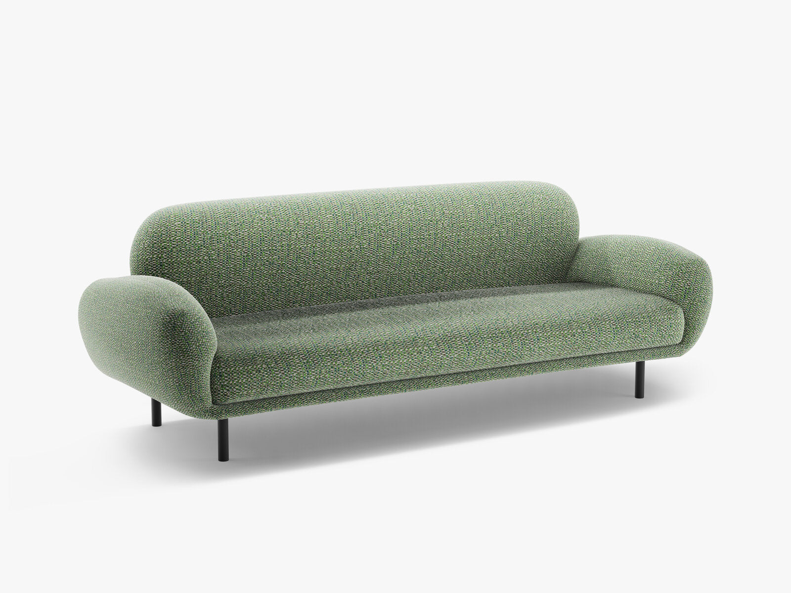 Micadoni Sofa Poppy 3-Sitzer Chenille Silencio Grün