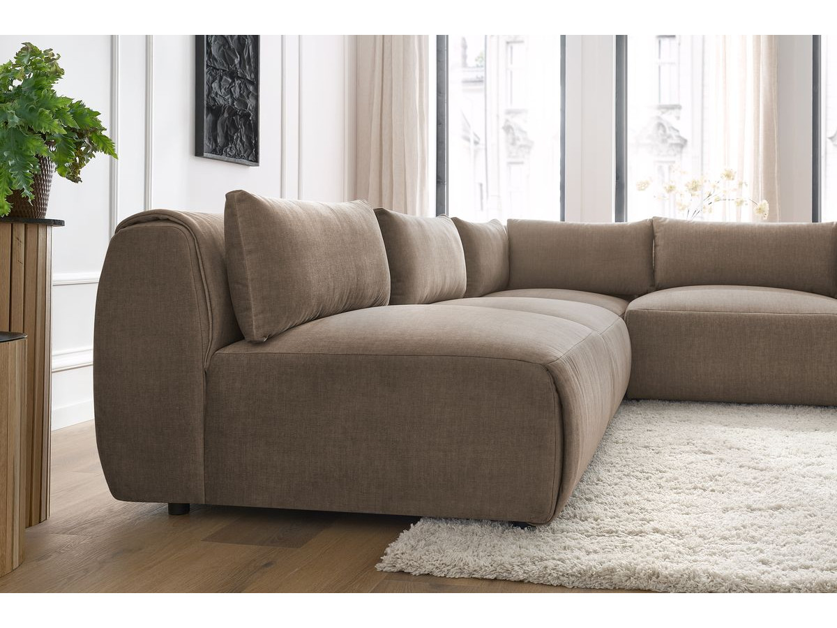 Bobochic Jeanne Ecksofa 299 × 299 cm Samt Taupe