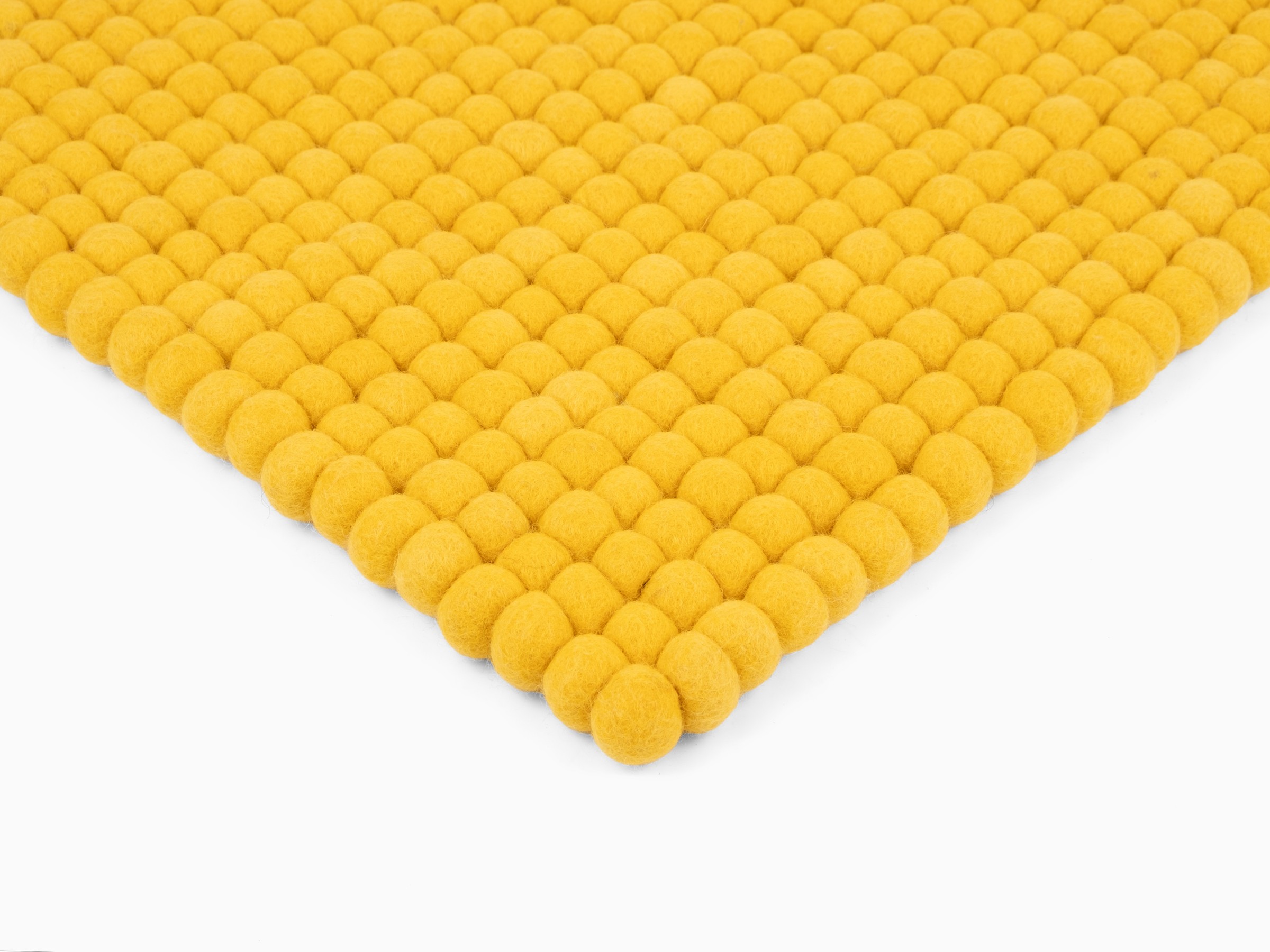 myfelt Kira Filzkugel-Sitzauflage Gelb 36 x 36 cm