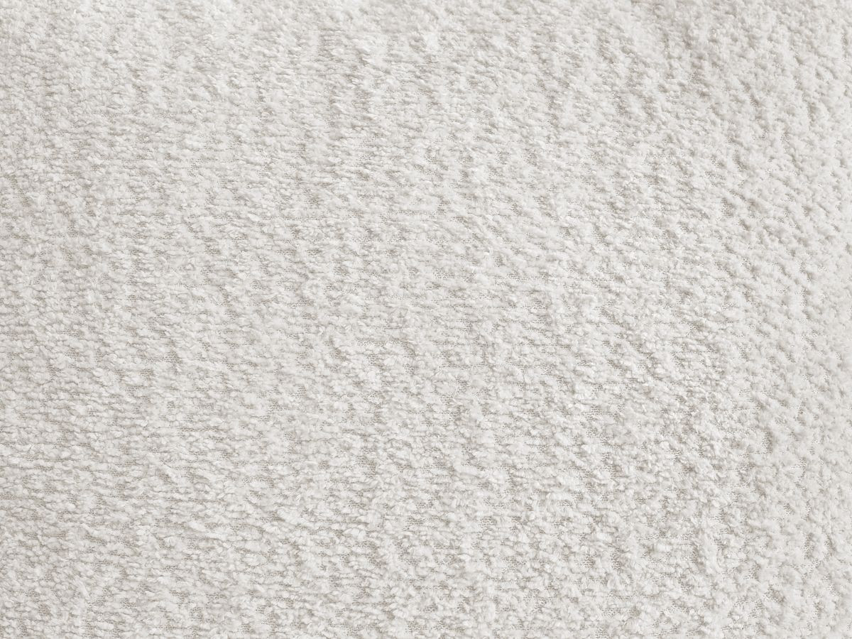 Bobochic Roxelane Pouf Bouclé-Stoff Weiß