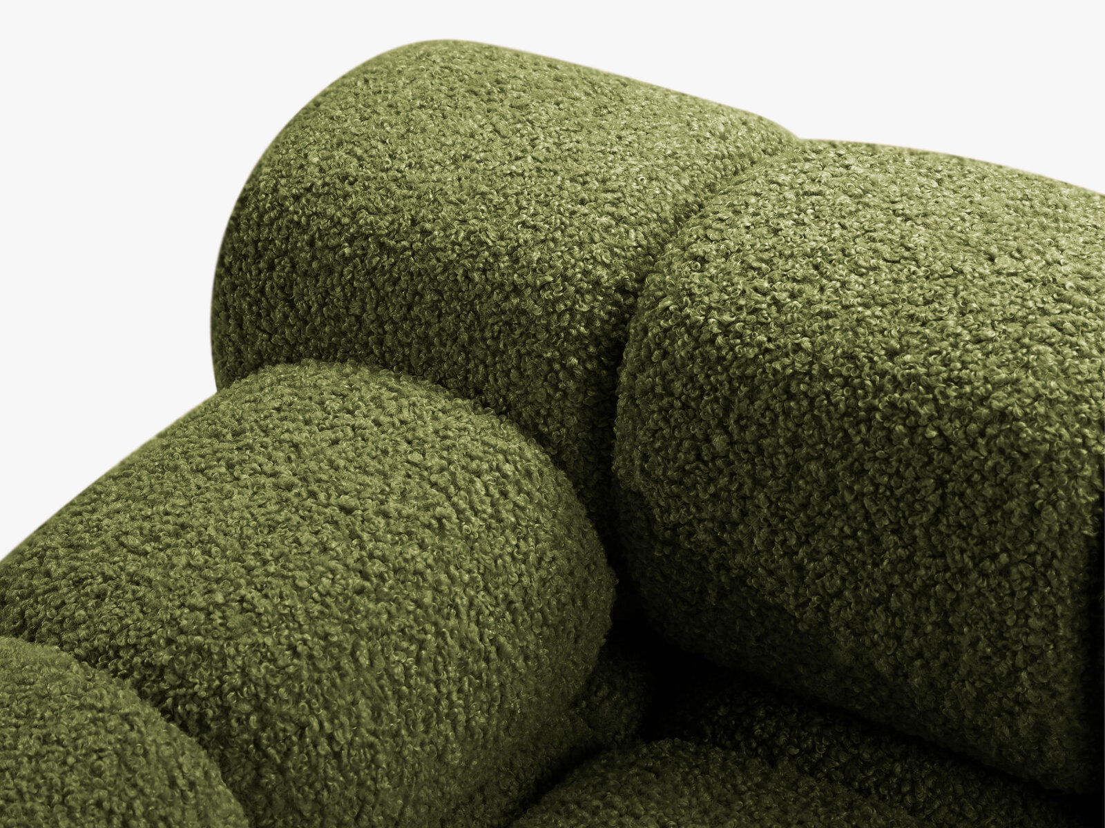 Micadoni Modulares Sofa Bellis 2-Sitzer Boucle Rolf Grün
