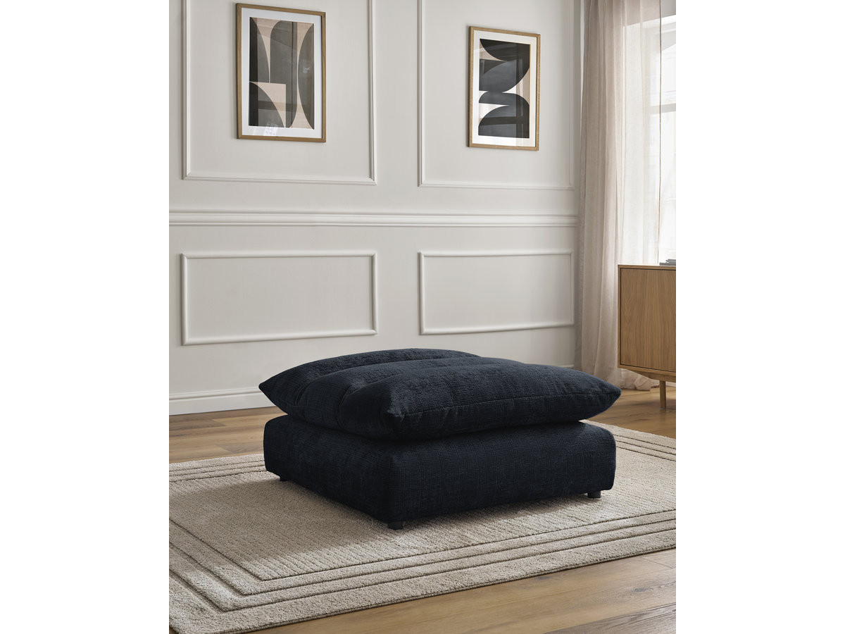 Bobochic Neil Pouf Strukturstoff Dunkelblau
