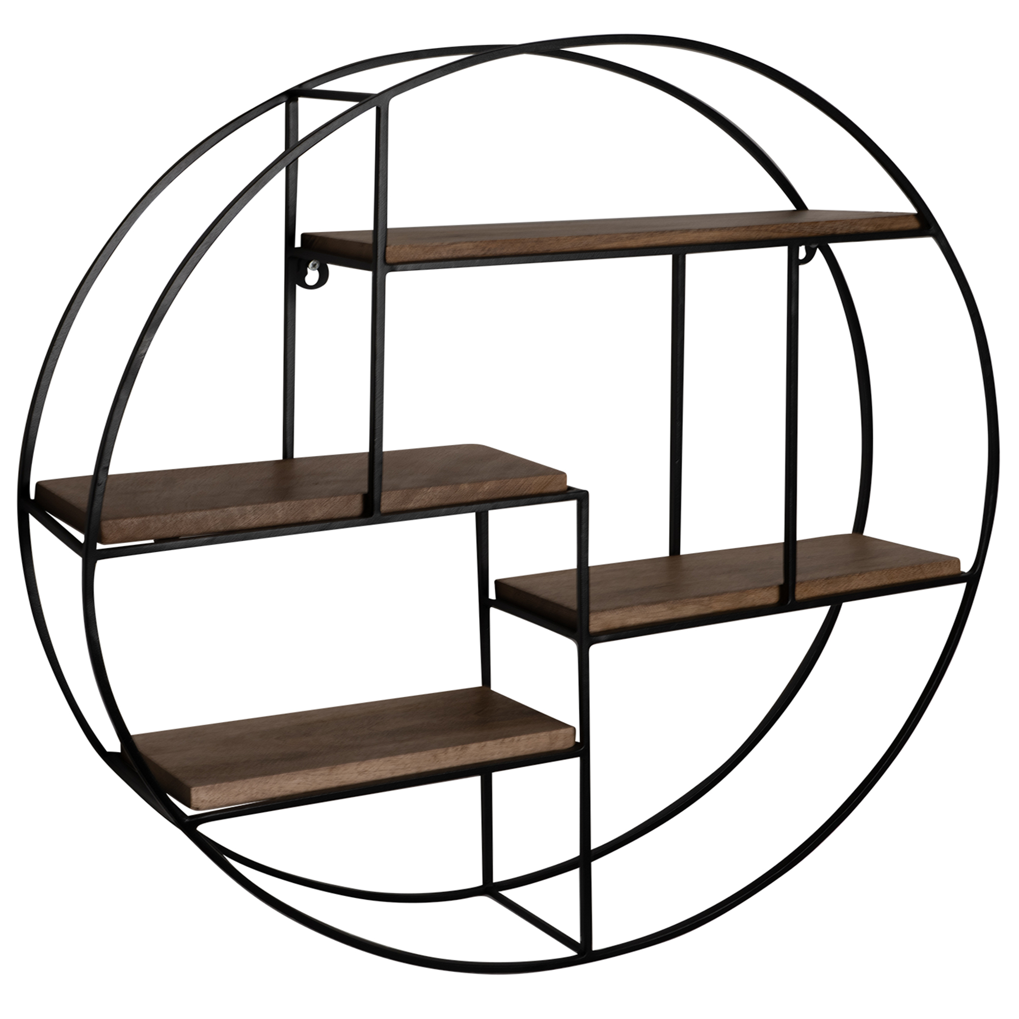 Wandregal Beisfjord Mango Massivholz Schwarz 70 × 18 × 70 cm