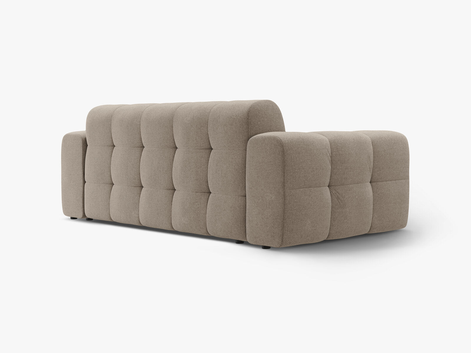 Micadoni Sofa Kendal 3-Sitzer Strukturierter Stoff Dunkelbeige