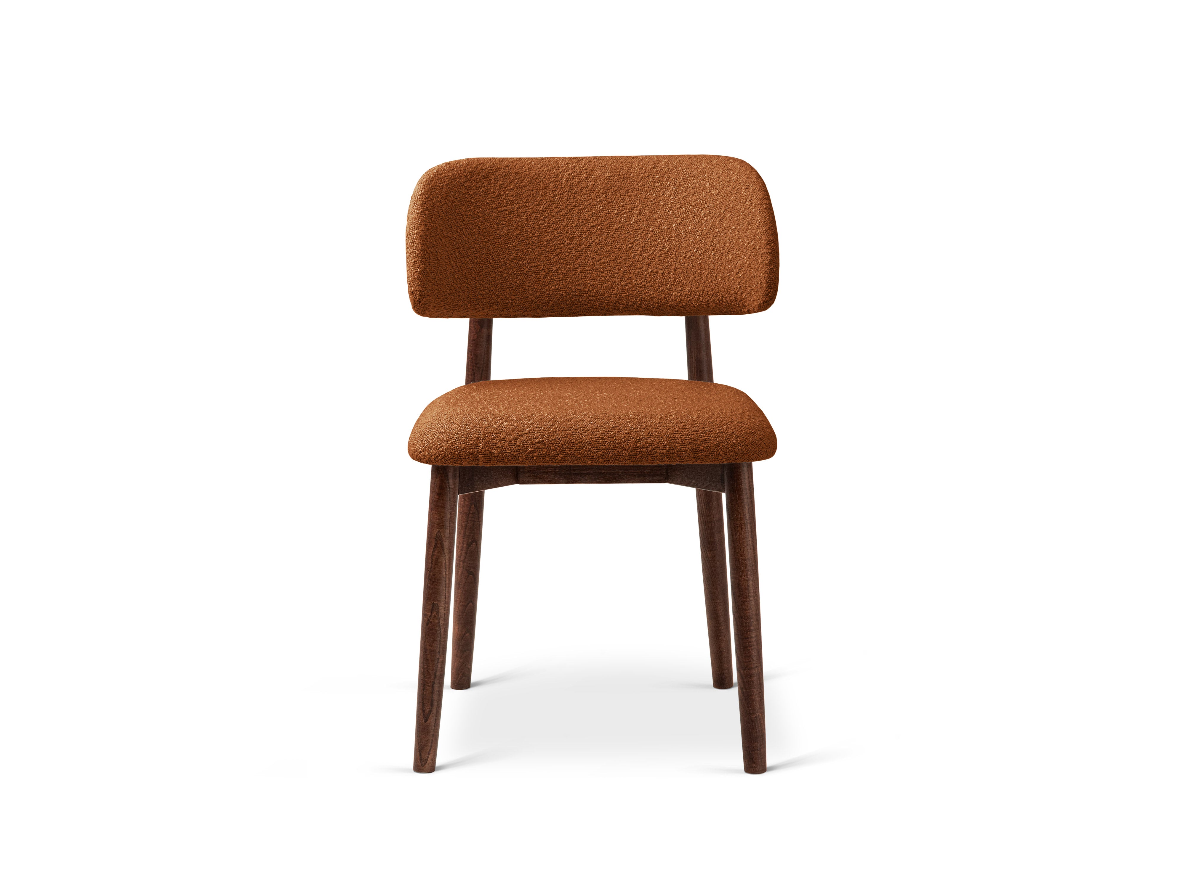 Micadoni Stuhl Evan Boucle Baloo Terrakotta Nussbaum