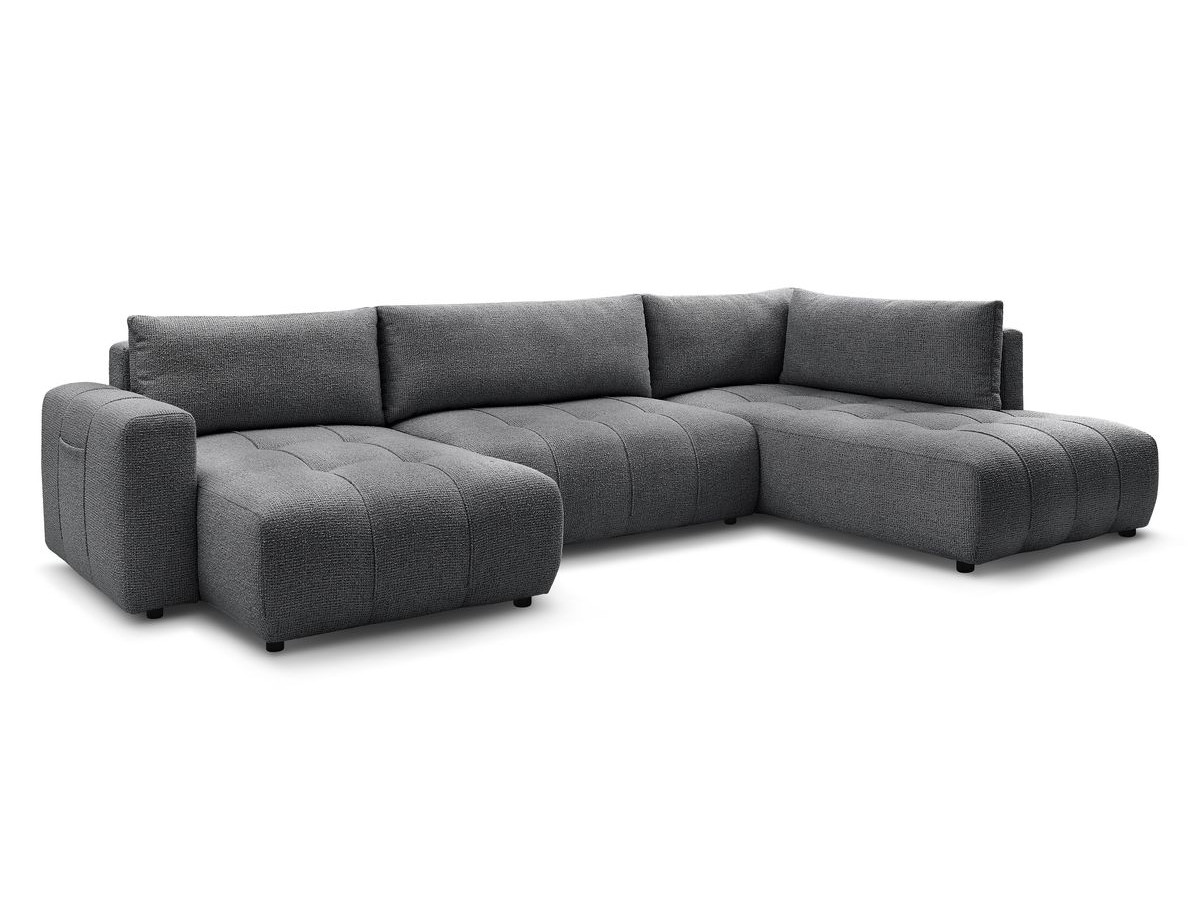 Bobochic Arsene Wohnlandschaft Melange-Stoff Dunkelgrau Ecke links