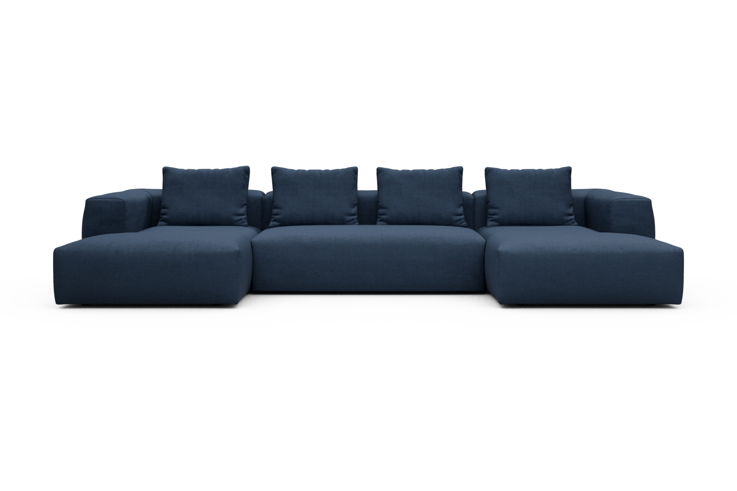 Skandi Home Wohnlandschaft Fred mit 2-Sitzer und Chaiselongue beidseitig Weda-Blue moebelfaktor