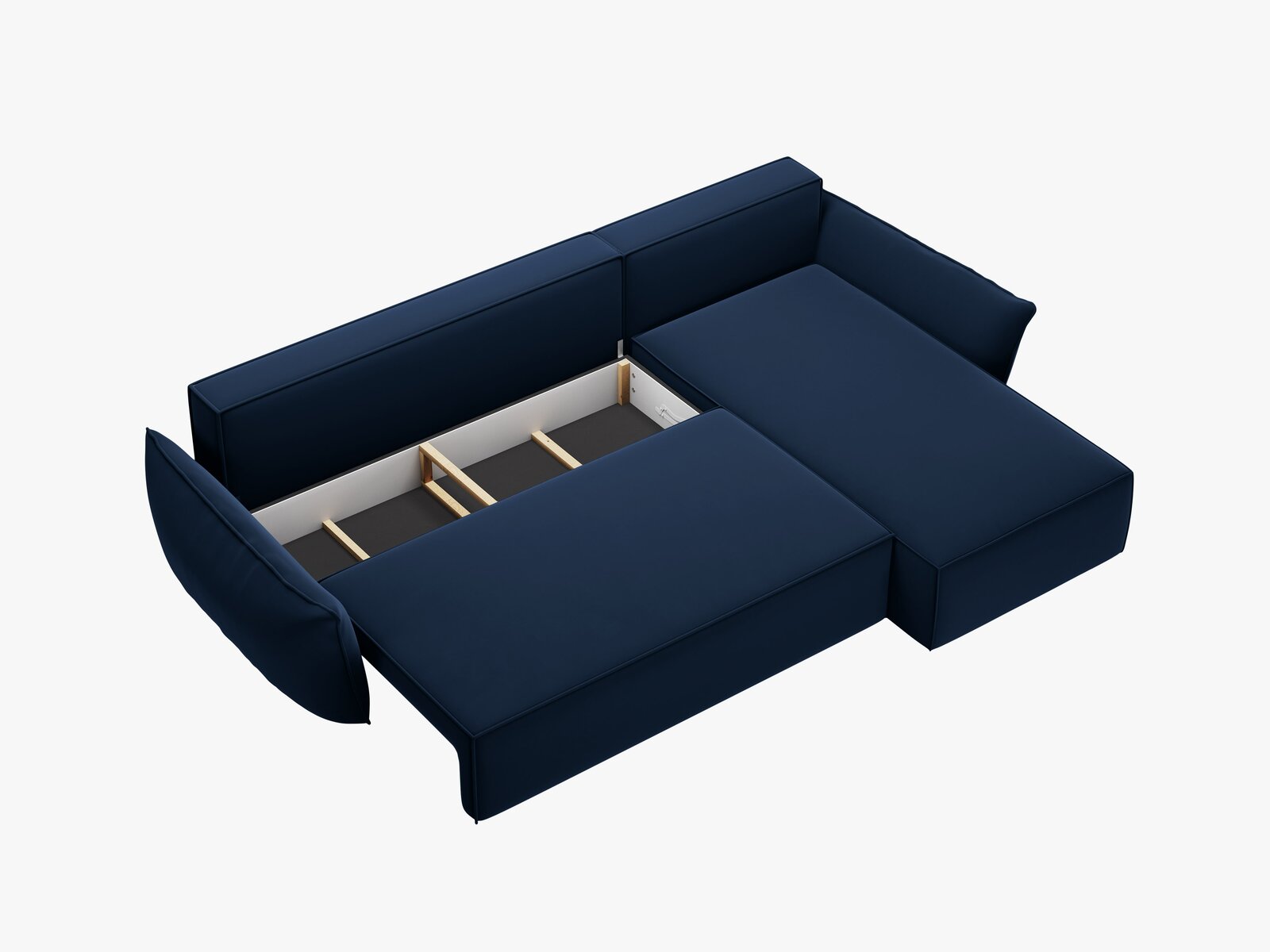Micadoni Kaelle Ecksofa 4-Sitzer mit Schlaffunktion Rechts Samt Bluvel Königsblau