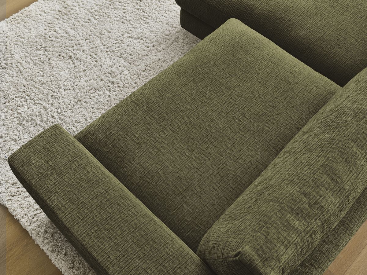 Bobochic Leonard Ecksofa 274 × 159 cm Strukturstoff Grün Ecke links