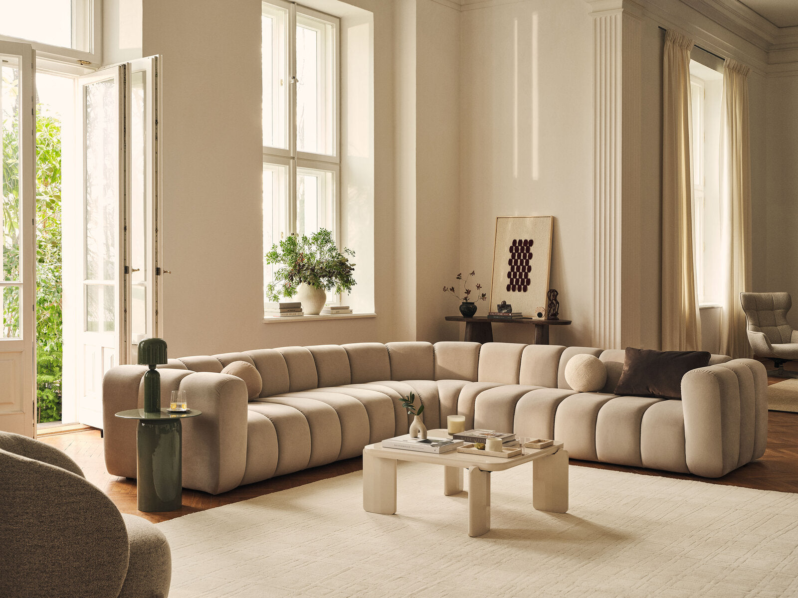 Micadoni Sofa Lupine 2-Sitzer Samt Salvador Terrakotta
