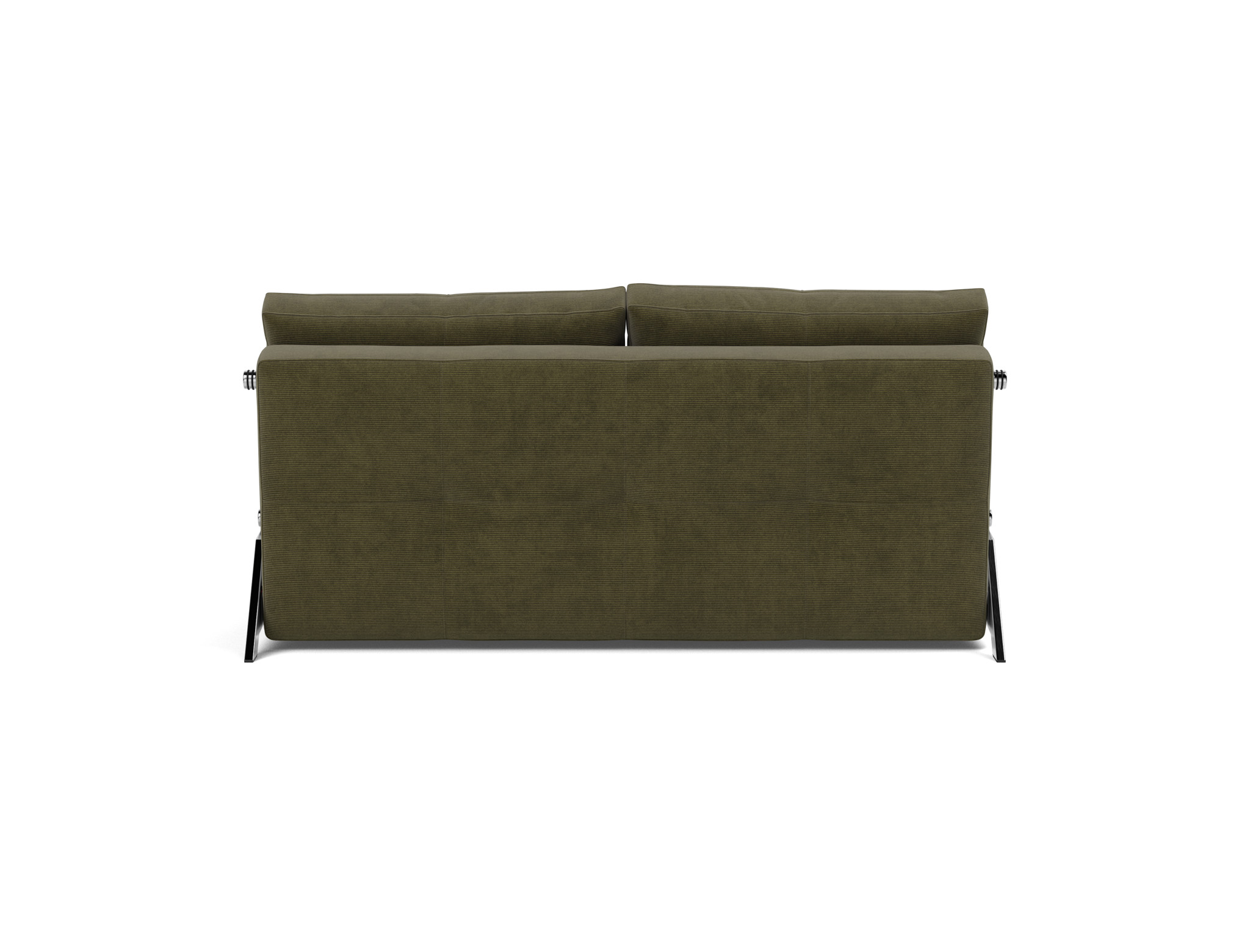 Schlafsofa Cubed 160 Kord Cordufine 316-Pine-Green Beine Chrom